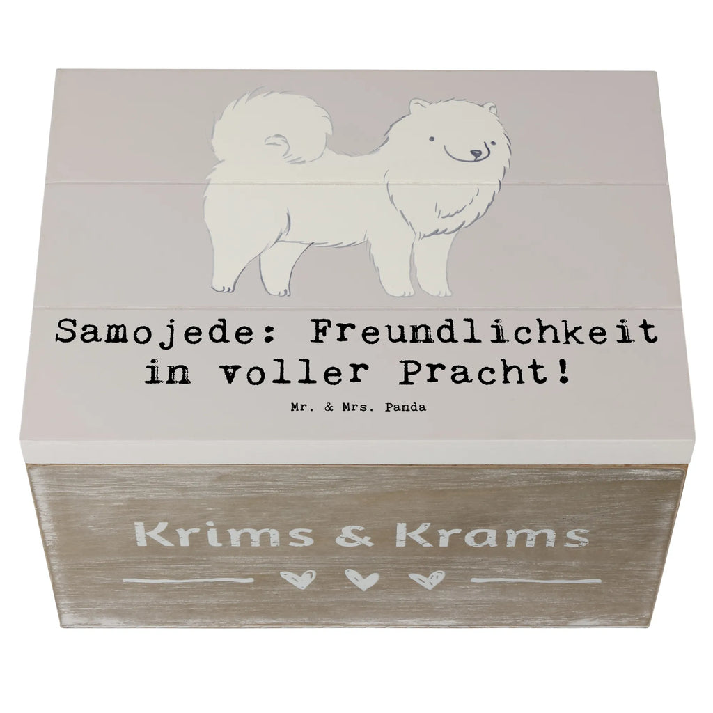 Wooden chest Samojede: Freundlichkeit in voller Pracht! Erinnerungskiste, Kiste, XXL, Dekokiste, Aufbewahrungsbox, Geschenkdose, Erinnerungsbox, Schatulle, Truhe, Schatzkiste, Holzkiste, Geschenkbox, Hund, Hunderasse, Rassehund, Hundebesitzer, Geschenk, Tierfreund, Schenken, Welpe