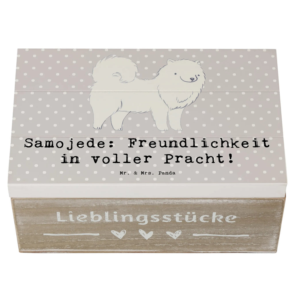 Wooden chest Samojede: Freundlichkeit in voller Pracht! Erinnerungskiste, Kiste, XXL, Dekokiste, Aufbewahrungsbox, Geschenkdose, Erinnerungsbox, Schatulle, Truhe, Schatzkiste, Holzkiste, Geschenkbox, Hund, Hunderasse, Rassehund, Hundebesitzer, Geschenk, Tierfreund, Schenken, Welpe