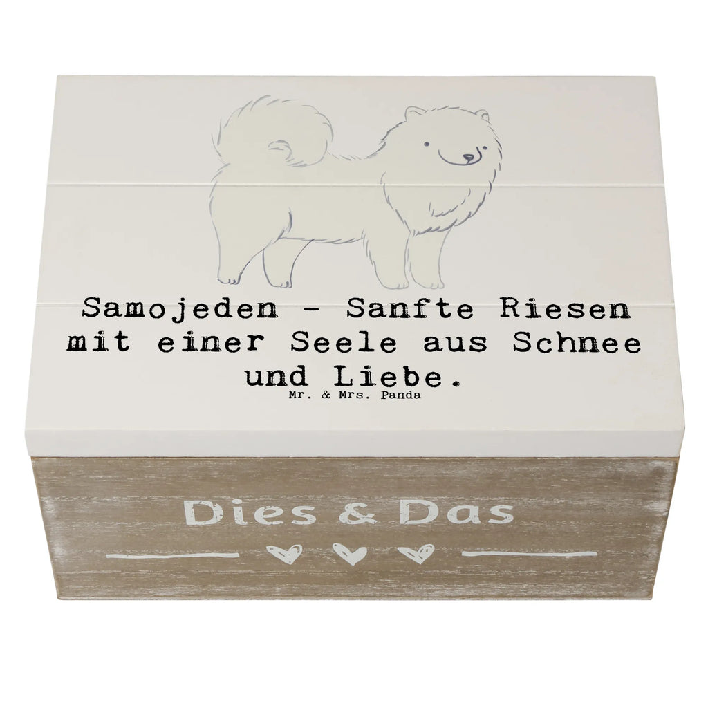 Wooden chest Samojeden - Sanfte Riesen mit einer Seele aus Schnee und Liebe. Schatzkiste, Erinnerungsbox, Kiste, Geschenkdose, Erinnerungskiste, Geschenkbox, Dekokiste, Holzkiste, XXL, Aufbewahrungsbox, Truhe, Schatulle, Hund, Hunderasse, Rassehund, Hundebesitzer, Geschenk, Tierfreund, Schenken, Welpe