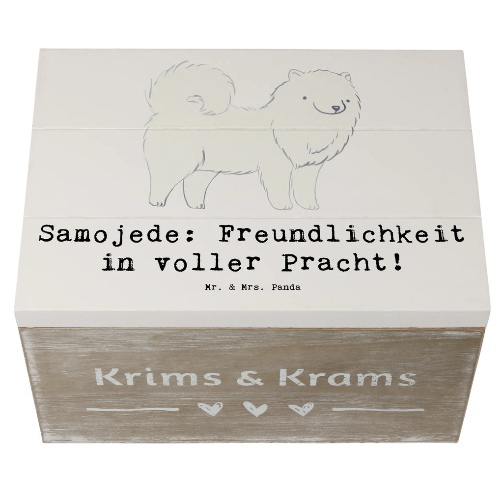 Wooden chest Samojede: Freundlichkeit in voller Pracht! Erinnerungskiste, Kiste, XXL, Dekokiste, Aufbewahrungsbox, Geschenkdose, Erinnerungsbox, Schatulle, Truhe, Schatzkiste, Holzkiste, Geschenkbox, Hund, Hunderasse, Rassehund, Hundebesitzer, Geschenk, Tierfreund, Schenken, Welpe
