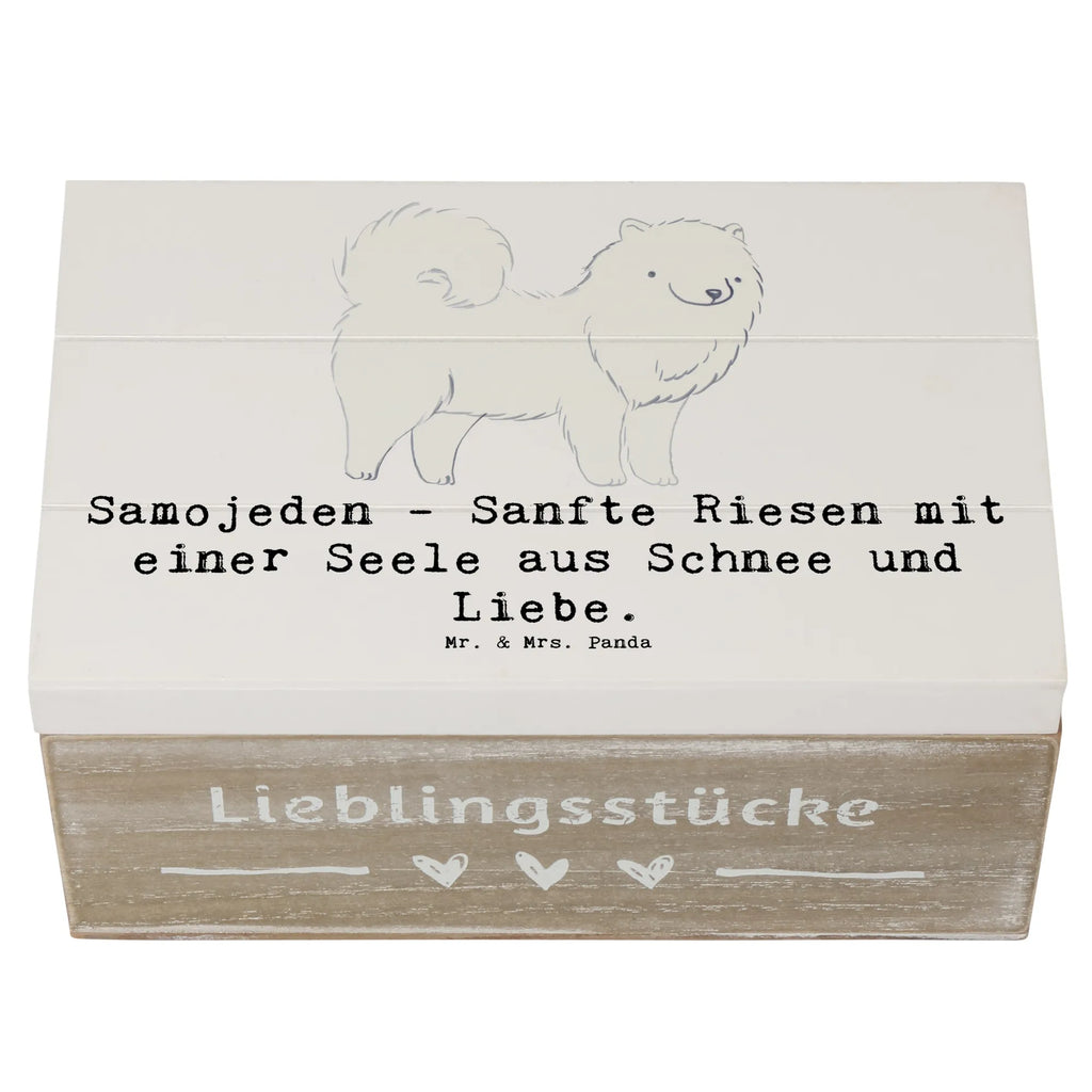 Wooden chest Samojeden - Sanfte Riesen mit einer Seele aus Schnee und Liebe. Schatzkiste, Erinnerungsbox, Kiste, Geschenkdose, Erinnerungskiste, Geschenkbox, Dekokiste, Holzkiste, XXL, Aufbewahrungsbox, Truhe, Schatulle, Hund, Hunderasse, Rassehund, Hundebesitzer, Geschenk, Tierfreund, Schenken, Welpe