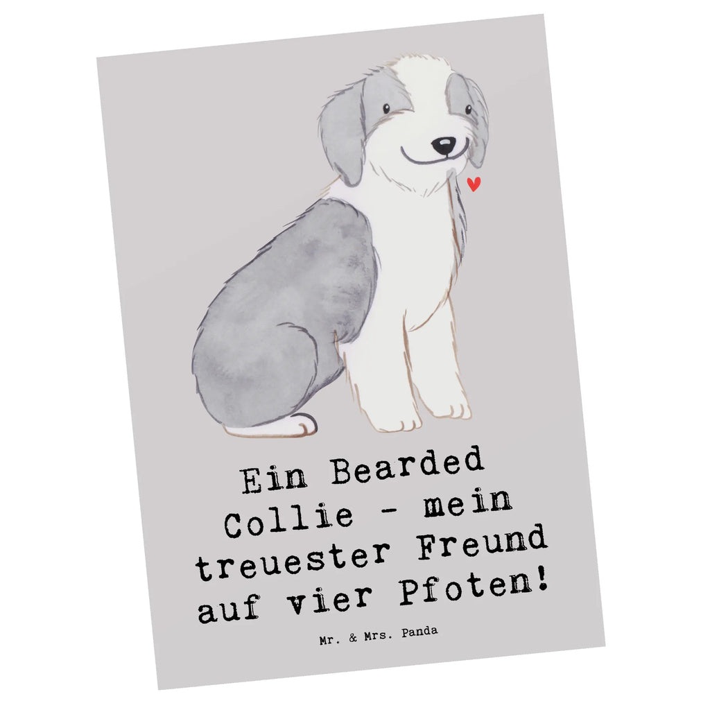 Postcard Ein Bearded Collie - mein treuester Freund auf vier Pfoten! Ansichtskarten, Karte, Geburtstagskarte, Dankeskarte, Postkarte, Einladungskarte, Grußkarte, Einladung Geburtstag, Ansichtskarte, Geschenkkarte, Einladung, Einladungskarten Geburtstag, Hund, Hunderasse, Rassehund, Hundebesitzer, Geschenk, Tierfreund, Schenken, Welpe