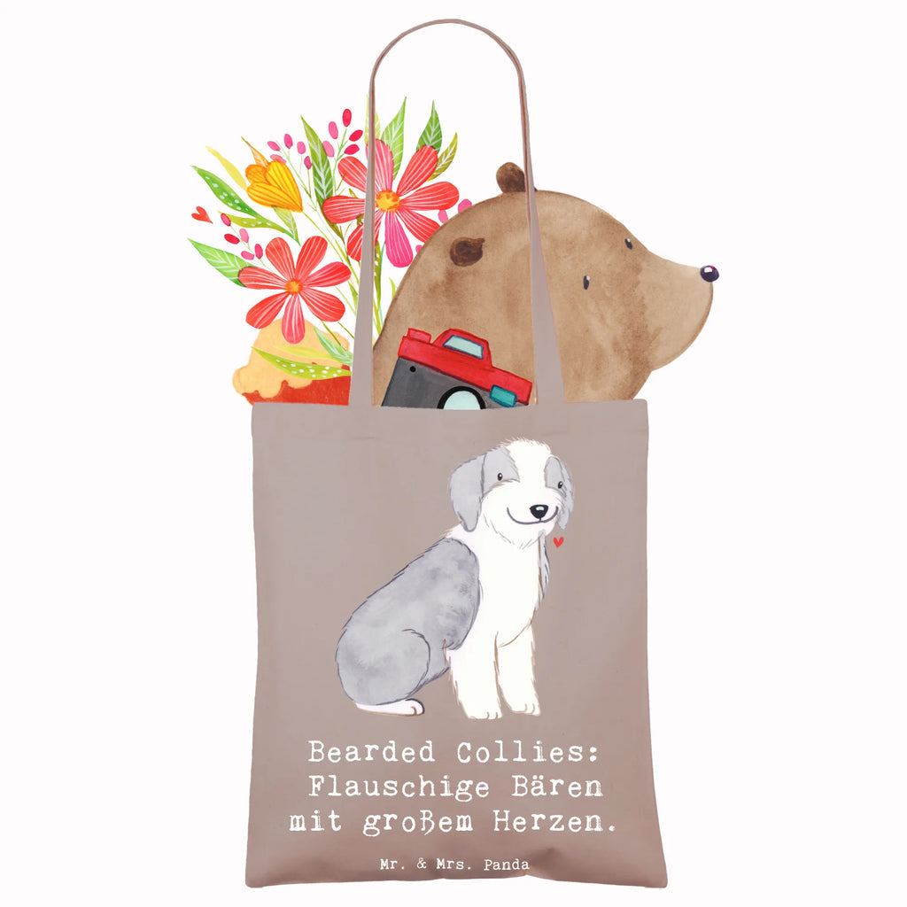 Tote bag Bearded Collies: Flauschige Bären mit großem Herzen. Strandtasche, Schultertasche, Umhängetasche, Beuteltasche, Tasche, Einkaufstasche, Einkaufstüte, Jutebeutel, Shopper, Tragetasche, Stofftasche, Beutel, Badetasche, Laptoptasche, Stoffbeutel, Jutetasche, Hund, Hunderasse, Rassehund, Hundebesitzer, Geschenk, Tierfreund, Schenken, Welpe