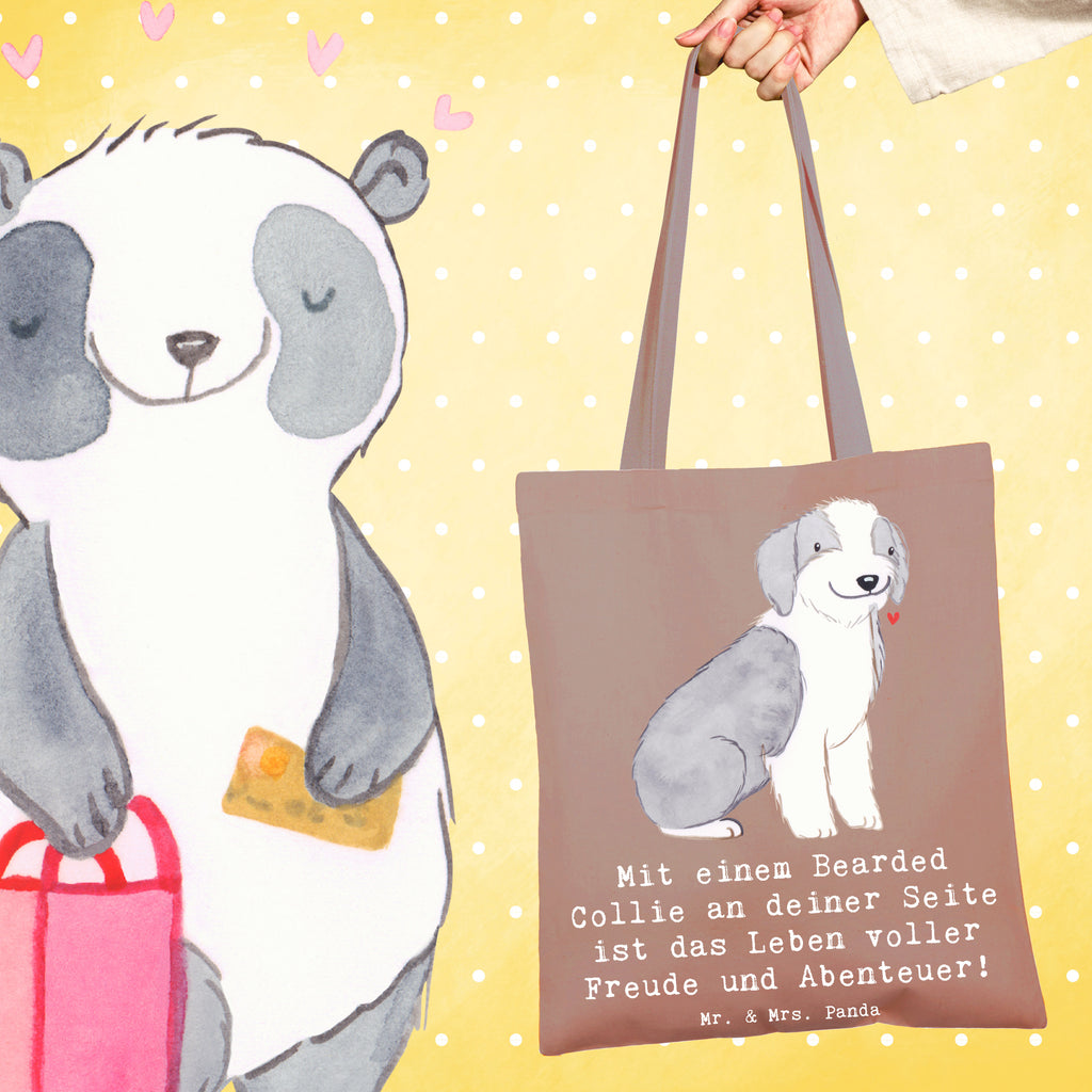 Tragetasche Bearded Collie Freund Jutebeutel, Strandtasche, Schultertasche, Beutel, Laptoptasche, Stofftasche, Einkaufstasche, Badetasche, Shopper, Tragetasche, Umhängetasche, Beuteltasche, Tasche, Stoffbeutel, Jutetasche, Einkaufstüte, Hund, Hunderasse, Rassehund, Hundebesitzer, Geschenk, Tierfreund, Schenken, Welpe