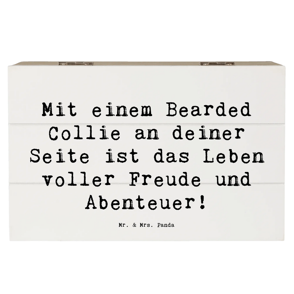 Wooden chest Saying Mit einem Bearded Collie an deiner Seite ist das Leben voller Freude und Abenteuer! Holzkiste, Kiste, Geschenkdose, Erinnerungsbox, Schatulle, XXL, Dekokiste, Aufbewahrungsbox, Truhe, Erinnerungskiste, Schatzkiste, Geschenkbox, Hund, Hunderasse, Rassehund, Hundebesitzer, Geschenk, Tierfreund, Schenken, Welpe