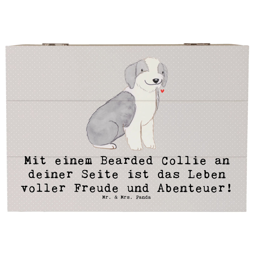 Wooden chest Mit einem Bearded Collie an deiner Seite ist das Leben voller Freude und Abenteuer! Holzkiste, Schatzkiste, Schatulle, Geschenkdose, Aufbewahrungsbox, Geschenkbox, Truhe, Erinnerungsbox, XXL, Kiste, Erinnerungskiste, Dekokiste, Hund, Hunderasse, Rassehund, Hundebesitzer, Geschenk, Tierfreund, Schenken, Welpe