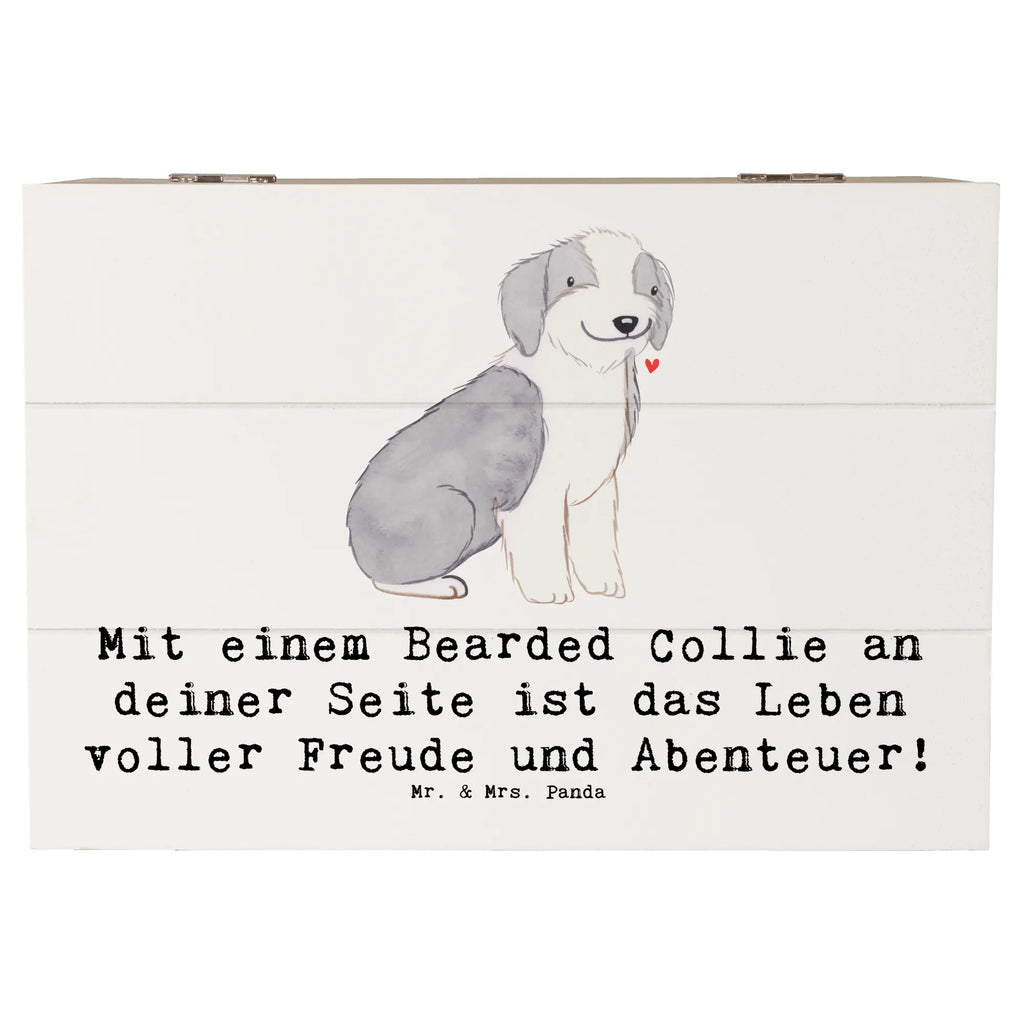 Wooden chest Mit einem Bearded Collie an deiner Seite ist das Leben voller Freude und Abenteuer! Holzkiste, Schatzkiste, Schatulle, Geschenkdose, Aufbewahrungsbox, Geschenkbox, Truhe, Erinnerungsbox, XXL, Kiste, Erinnerungskiste, Dekokiste, Hund, Hunderasse, Rassehund, Hundebesitzer, Geschenk, Tierfreund, Schenken, Welpe