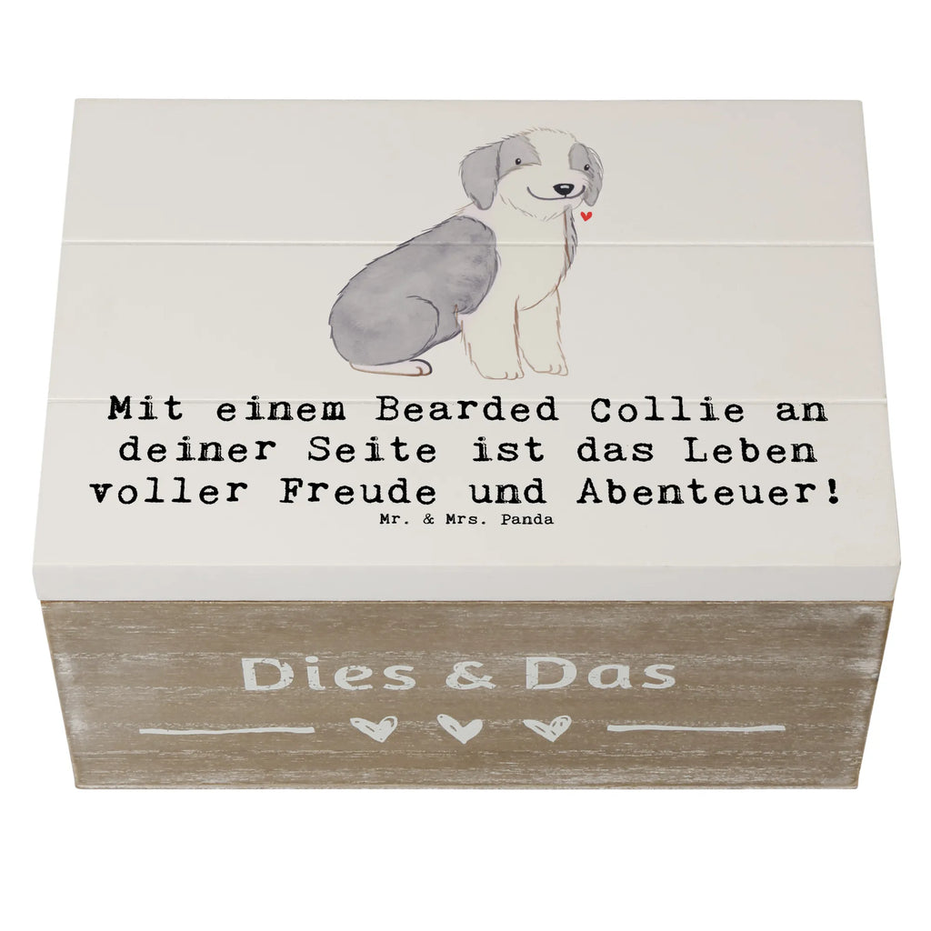 Wooden chest Mit einem Bearded Collie an deiner Seite ist das Leben voller Freude und Abenteuer! Holzkiste, Schatzkiste, Schatulle, Geschenkdose, Aufbewahrungsbox, Geschenkbox, Truhe, Erinnerungsbox, XXL, Kiste, Erinnerungskiste, Dekokiste, Hund, Hunderasse, Rassehund, Hundebesitzer, Geschenk, Tierfreund, Schenken, Welpe