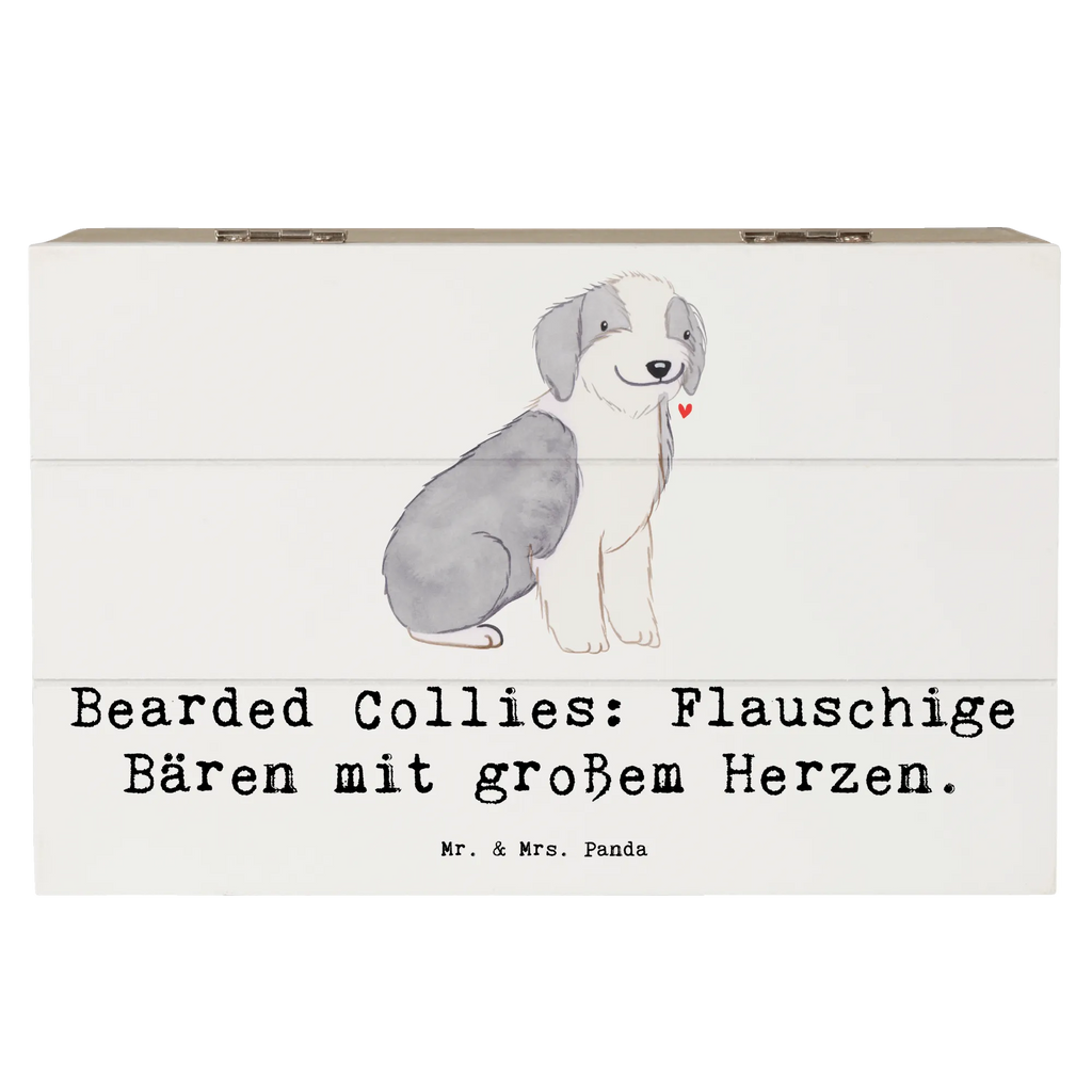 Holzkiste Bearded Collie Bärenherz Aufbewahrungsbox, Geschenkbox, Truhe, Schatzkiste, Dekokiste, Schatulle, XXL, Erinnerungsbox, Kiste, Geschenkdose, Holzkiste, Erinnerungskiste, Hund, Hunderasse, Rassehund, Hundebesitzer, Geschenk, Tierfreund, Schenken, Welpe