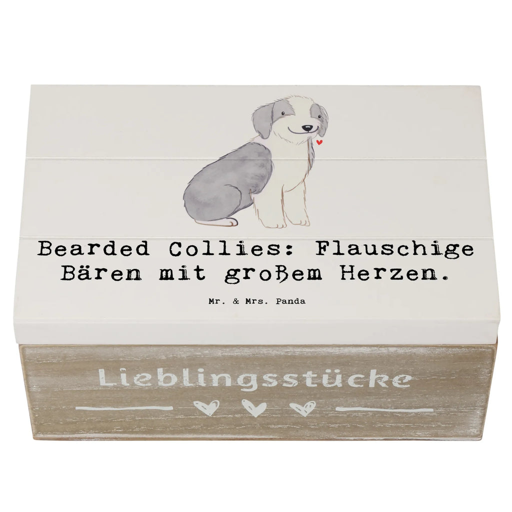 Holzkiste Bearded Collie Bärenherz Aufbewahrungsbox, Geschenkbox, Truhe, Schatzkiste, Dekokiste, Schatulle, XXL, Erinnerungsbox, Kiste, Geschenkdose, Holzkiste, Erinnerungskiste, Hund, Hunderasse, Rassehund, Hundebesitzer, Geschenk, Tierfreund, Schenken, Welpe