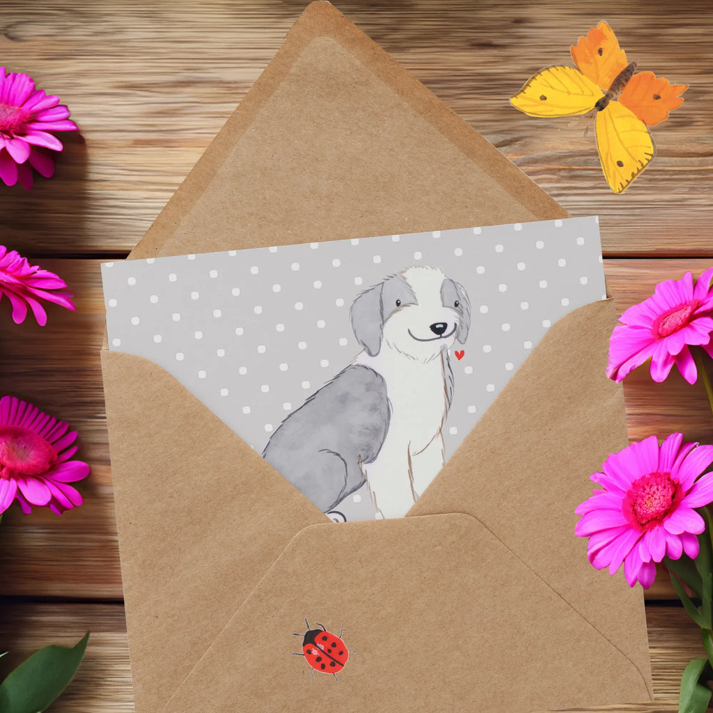 Deluxe Karte Bearded Collie Freund Klappkarte, Glückwunschkarte, Hochzeitskarte, Karte, Hochwertige Grußkarte, Geburtstagskarte, Grußkarte, Hochwertige Klappkarte, Einladungskarte, Hund, Hunderasse, Rassehund, Hundebesitzer, Geschenk, Tierfreund, Schenken, Welpe