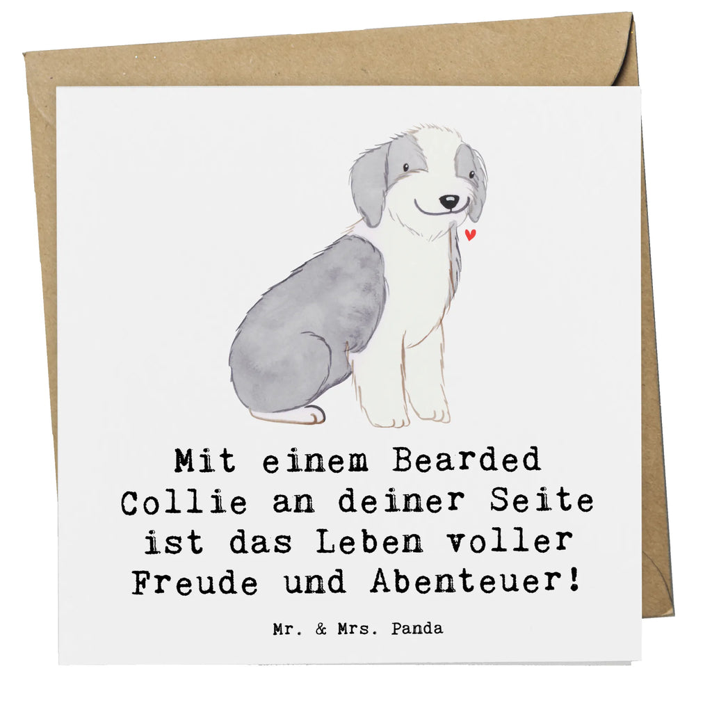 Deluxe Karte Bearded Collie Freund Klappkarte, Glückwunschkarte, Hochzeitskarte, Karte, Hochwertige Grußkarte, Geburtstagskarte, Grußkarte, Hochwertige Klappkarte, Einladungskarte, Hund, Hunderasse, Rassehund, Hundebesitzer, Geschenk, Tierfreund, Schenken, Welpe