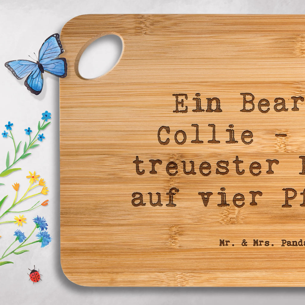Bamboo chopping board Saying Ein Bearded Collie - mein treuester Freund auf vier Pfoten! solid, robust, breakfast, kitchen, slices, engraving, kitchen board, cutting block, wood, board, nature, dulcimer, cutting board, bamboo, carving board, breakfast board, Dog, dog breed, purebred dog, dog owner, gift, animal lover, giving, puppy