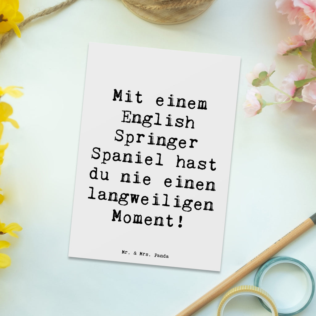 Postkarte Spruch English Springer Spaniel Spaß Einladungskarte, Grußkarte, Dankeskarte, Ansichtskarten, Karte, Ansichtskarte, Einladung Geburtstag, Geburtstagskarte, Einladung, Postkarte, Geschenkkarte, Einladungskarten Geburtstag, Hund, Hunderasse, Rassehund, Hundebesitzer, Geschenk, Tierfreund, Schenken, Welpe