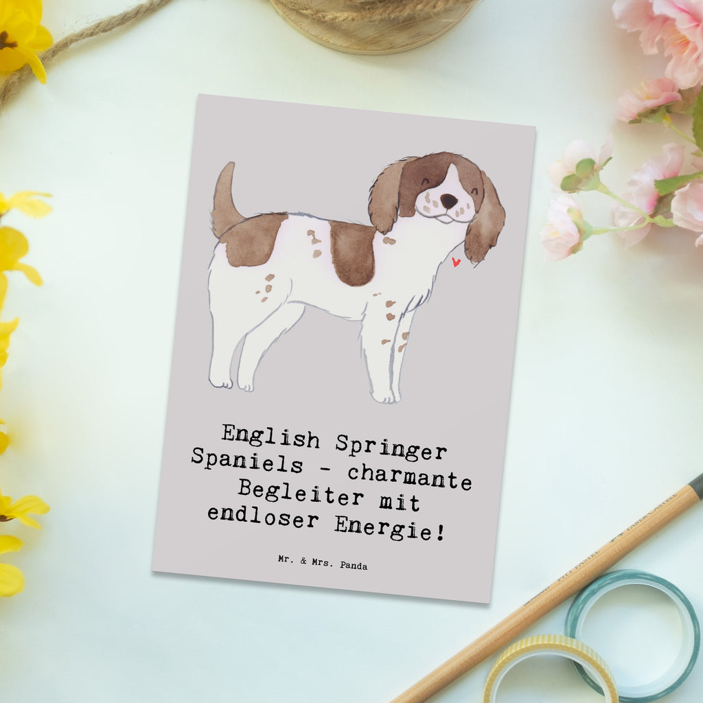Postkarte English Springer Spaniel Charme Geschenkkarte, Einladung, Karte, Geburtstagskarte, Einladungskarten Geburtstag, Ansichtskarte, Einladung Geburtstag, Ansichtskarten, Postkarte, Einladungskarte, Dankeskarte, Grußkarte, Hund, Hunderasse, Rassehund, Hundebesitzer, Geschenk, Tierfreund, Schenken, Welpe
