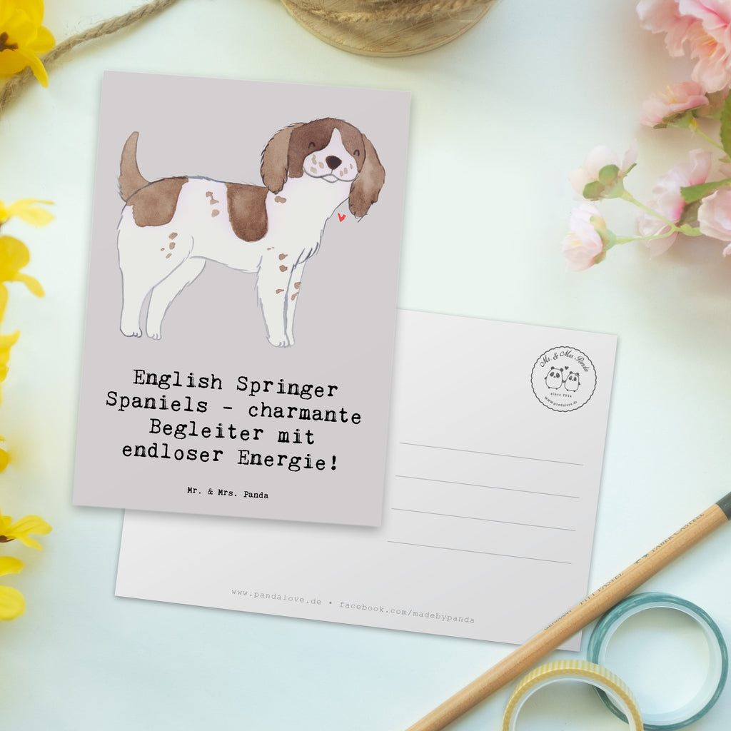 Postkarte English Springer Spaniel Charme Geschenkkarte, Einladung, Karte, Geburtstagskarte, Einladungskarten Geburtstag, Ansichtskarte, Einladung Geburtstag, Ansichtskarten, Postkarte, Einladungskarte, Dankeskarte, Grußkarte, Hund, Hunderasse, Rassehund, Hundebesitzer, Geschenk, Tierfreund, Schenken, Welpe