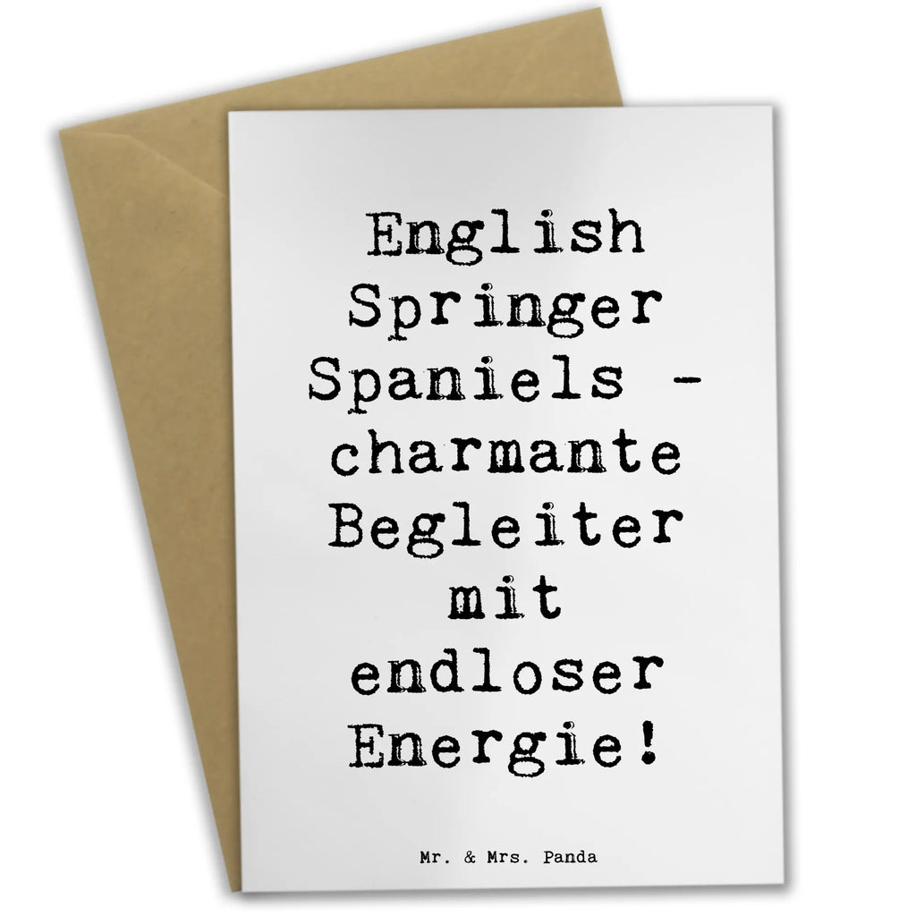 Grußkarte Spruch English Springer Spaniel Charme Grußkarte, Ansichtskarten, Glückwunschkarte, Geburtstagskarte, Einladungskarte, Klappkarte, Karte, Hochzeitskarte, Hund, Hunderasse, Rassehund, Hundebesitzer, Geschenk, Tierfreund, Schenken, Welpe