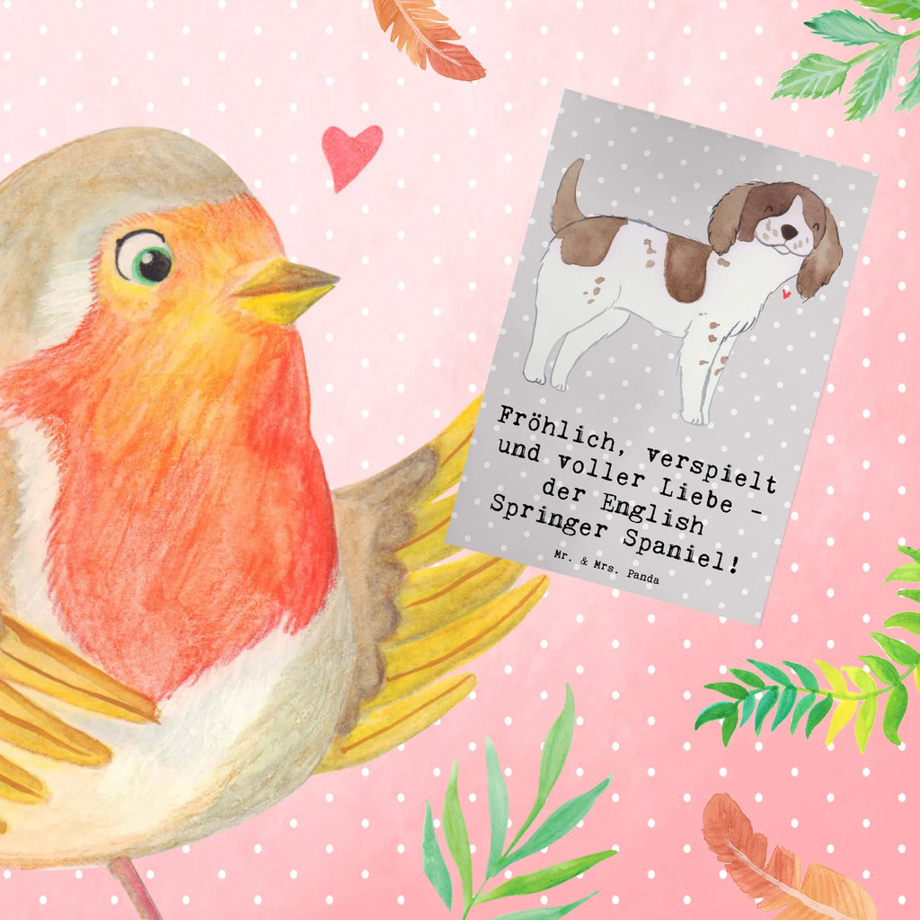 Greetings card Fröhlich, verspielt und voller Liebe - der English Springer Spaniel! Grußkarte, Hochzeitskarte, Karte, Ansichtskarten, Geburtstagskarte, Einladungskarte, Glückwunschkarte, Klappkarte, Hund, Hunderasse, Rassehund, Hundebesitzer, Geschenk, Tierfreund, Schenken, Welpe