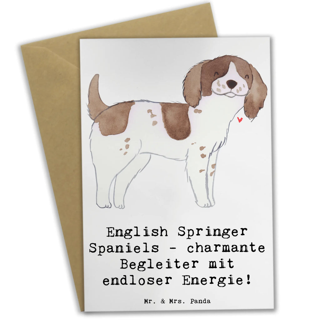 Greetings card English Springer Spaniels - charmante Begleiter mit endloser Energie! Einladungskarte, Grußkarte, Ansichtskarten, Glückwunschkarte, Karte, Hochzeitskarte, Klappkarte, Geburtstagskarte, Hund, Hunderasse, Rassehund, Hundebesitzer, Geschenk, Tierfreund, Schenken, Welpe