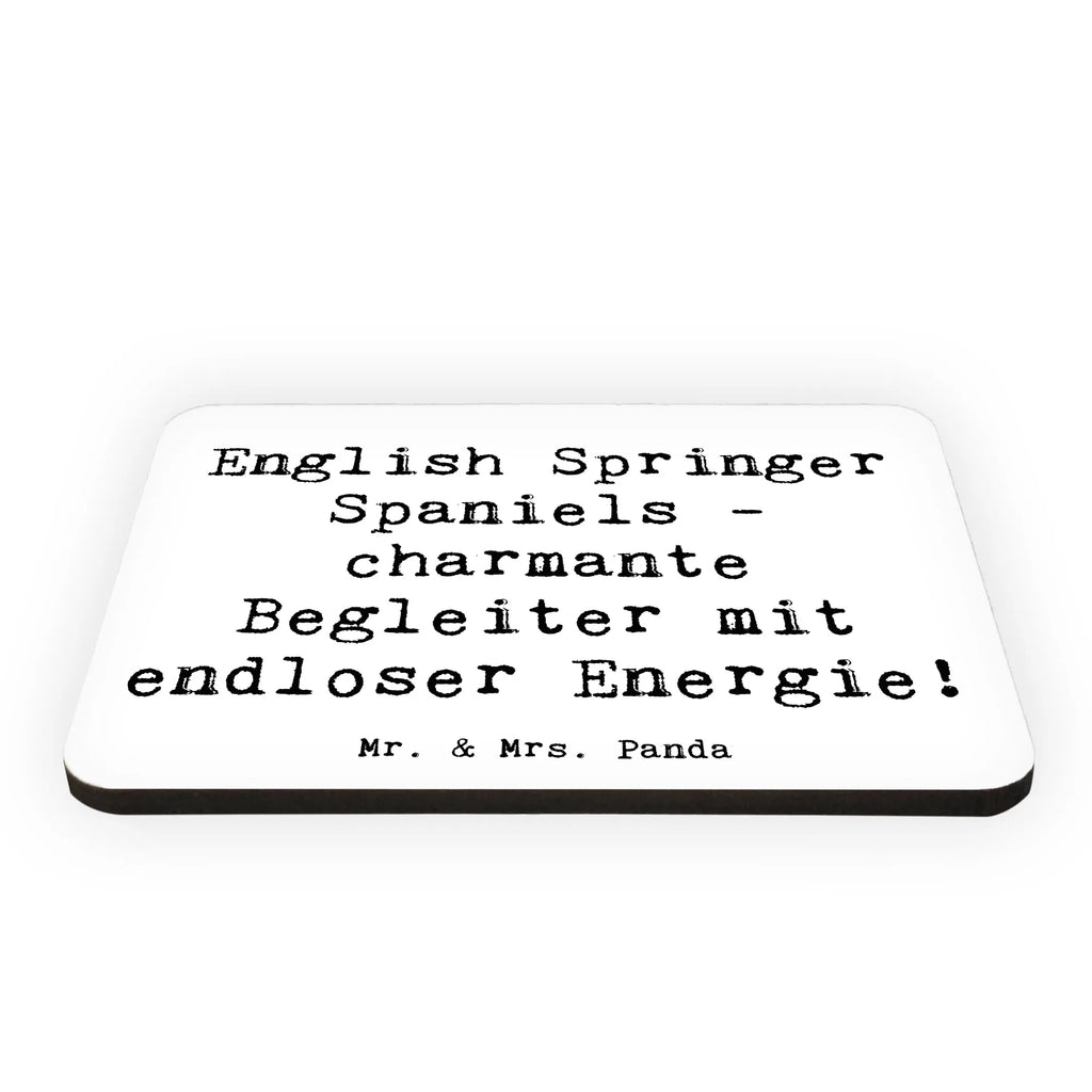 Magnet Saying English Springer Spaniels - charmante Begleiter mit endloser Energie! Souvenir Magnet, Motivmagnete, Notiz Magnet, Pinnwandmagnet, Dekomagnet, Kühlschrankmagnet, Whiteboard Magnet, Kühlschrank Dekoration, Hund, Hunderasse, Rassehund, Hundebesitzer, Geschenk, Tierfreund, Schenken, Welpe