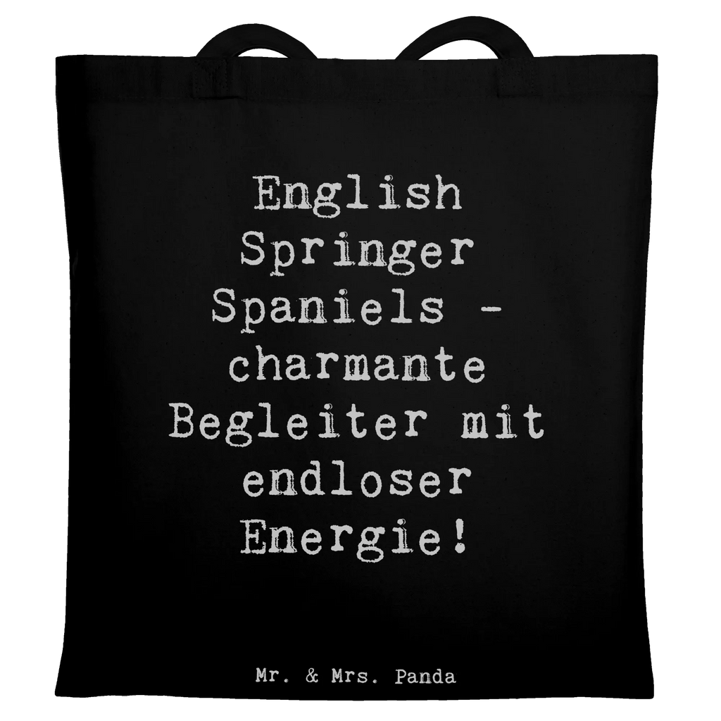 Tote bag Saying English Springer Spaniels - charmante Begleiter mit endloser Energie! Strandtasche, Jutebeutel, Shopper, Einkaufstasche, Tasche, Einkaufstüte, Schultertasche, Laptoptasche, Stofftasche, Stoffbeutel, Beuteltasche, Beutel, Badetasche, Jutetasche, Tragetasche, Umhängetasche, Hund, Hunderasse, Rassehund, Hundebesitzer, Geschenk, Tierfreund, Schenken, Welpe