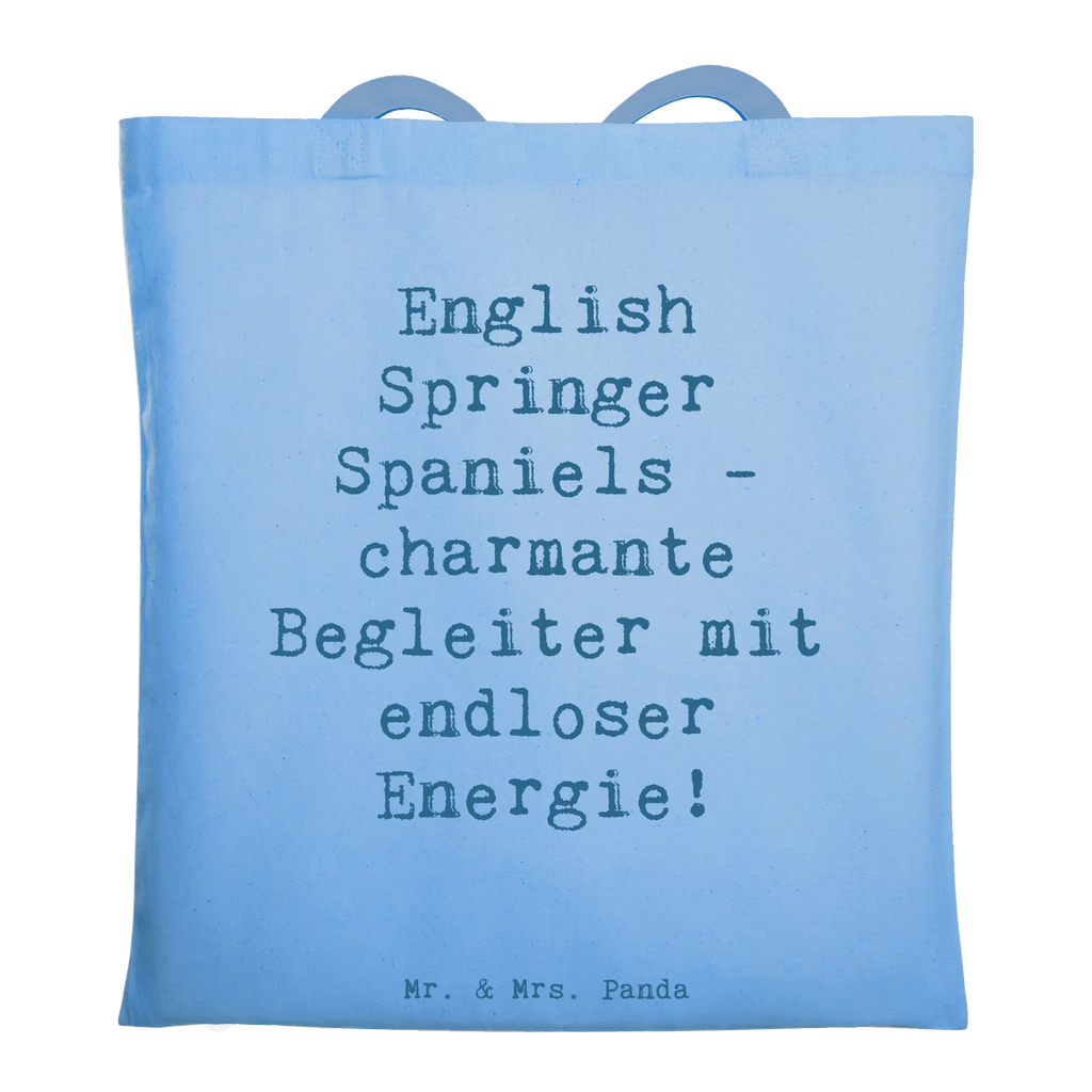 Tote bag Saying English Springer Spaniels - charmante Begleiter mit endloser Energie! Strandtasche, Jutebeutel, Shopper, Einkaufstasche, Tasche, Einkaufstüte, Schultertasche, Laptoptasche, Stofftasche, Stoffbeutel, Beuteltasche, Beutel, Badetasche, Jutetasche, Tragetasche, Umhängetasche, Hund, Hunderasse, Rassehund, Hundebesitzer, Geschenk, Tierfreund, Schenken, Welpe