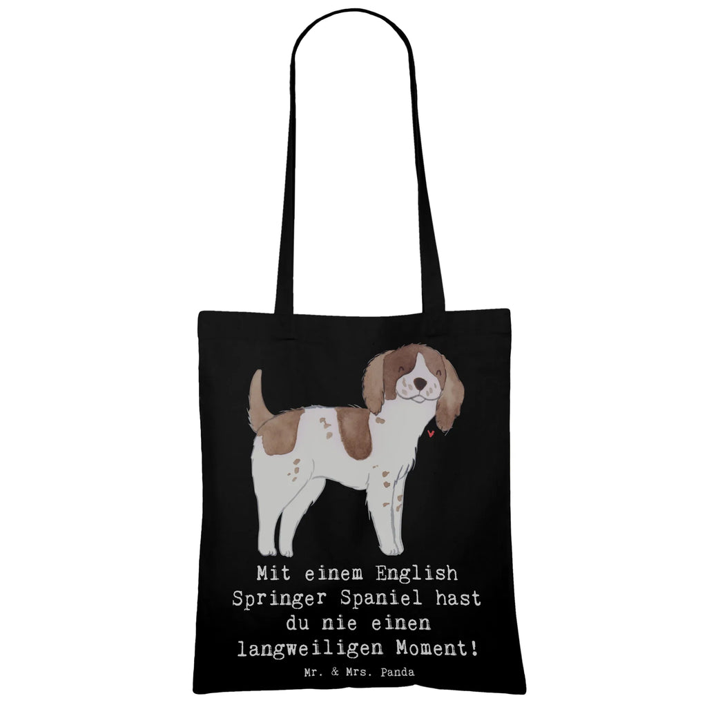 Tote bag Mit einem English Springer Spaniel hast du nie einen langweiligen Moment! Stofftasche, Beuteltasche, Strandtasche, Shopper, Stoffbeutel, Jutebeutel, Einkaufstüte, Tasche, Tragetasche, Jutetasche, Badetasche, Laptoptasche, Einkaufstasche, Beutel, Umhängetasche, Schultertasche, Hund, Hunderasse, Rassehund, Hundebesitzer, Geschenk, Tierfreund, Schenken, Welpe