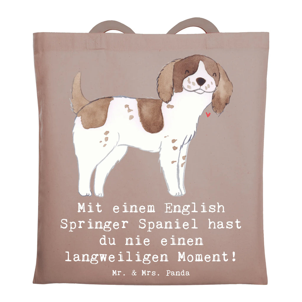 Tote bag Mit einem English Springer Spaniel hast du nie einen langweiligen Moment! Stofftasche, Beuteltasche, Strandtasche, Shopper, Stoffbeutel, Jutebeutel, Einkaufstüte, Tasche, Tragetasche, Jutetasche, Badetasche, Laptoptasche, Einkaufstasche, Beutel, Umhängetasche, Schultertasche, Hund, Hunderasse, Rassehund, Hundebesitzer, Geschenk, Tierfreund, Schenken, Welpe