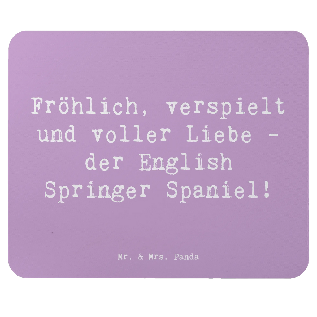 Mouse mat Saying Fröhlich, verspielt und voller Liebe - der English Springer Spaniel! PC Zubehör, Mauspad Büro, Einzigartiges Mauspad, Mauspad, Arbeitszimmer, Designer Mauspad, Büroausstattung, Mausunterlage, Computer zubehör, Mousepad, Hund, Hunderasse, Rassehund, Hundebesitzer, Geschenk, Tierfreund, Schenken, Welpe