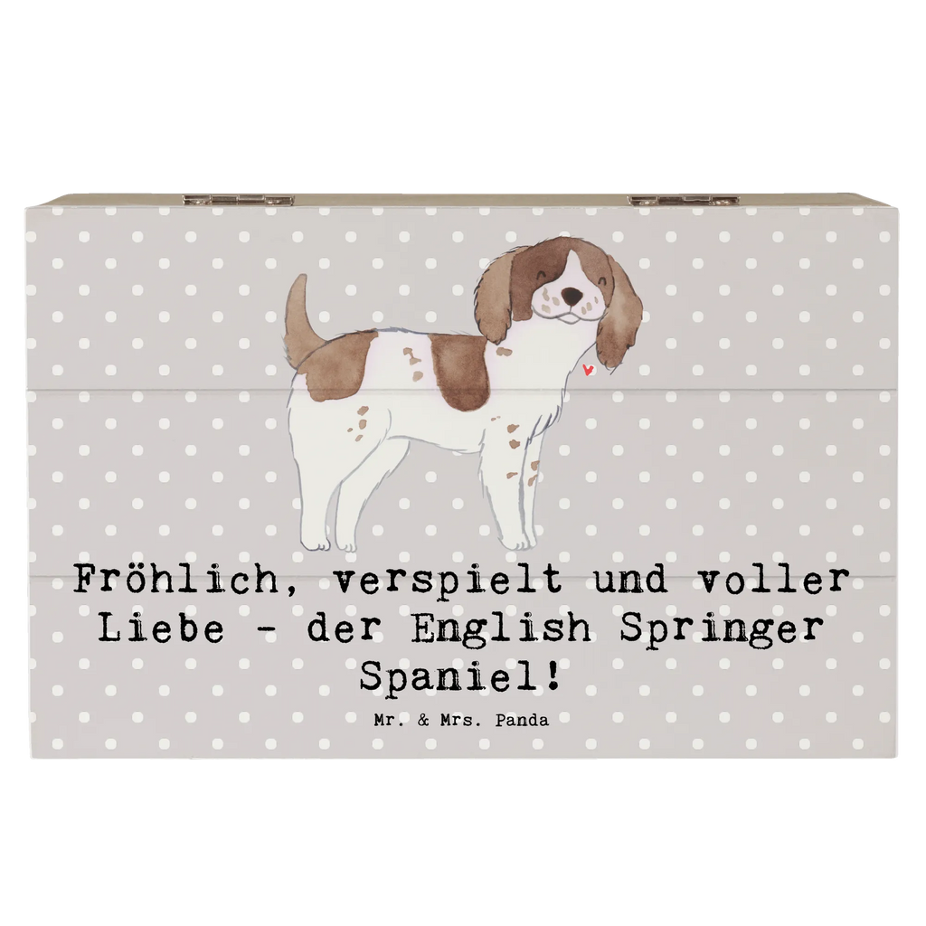 Wooden chest Fröhlich, verspielt und voller Liebe - der English Springer Spaniel! Holzkiste, Dekokiste, Kiste, Erinnerungsbox, Truhe, Schatulle, Erinnerungskiste, Geschenkdose, Schatzkiste, Geschenkbox, XXL, Aufbewahrungsbox, Hund, Hunderasse, Rassehund, Hundebesitzer, Geschenk, Tierfreund, Schenken, Welpe