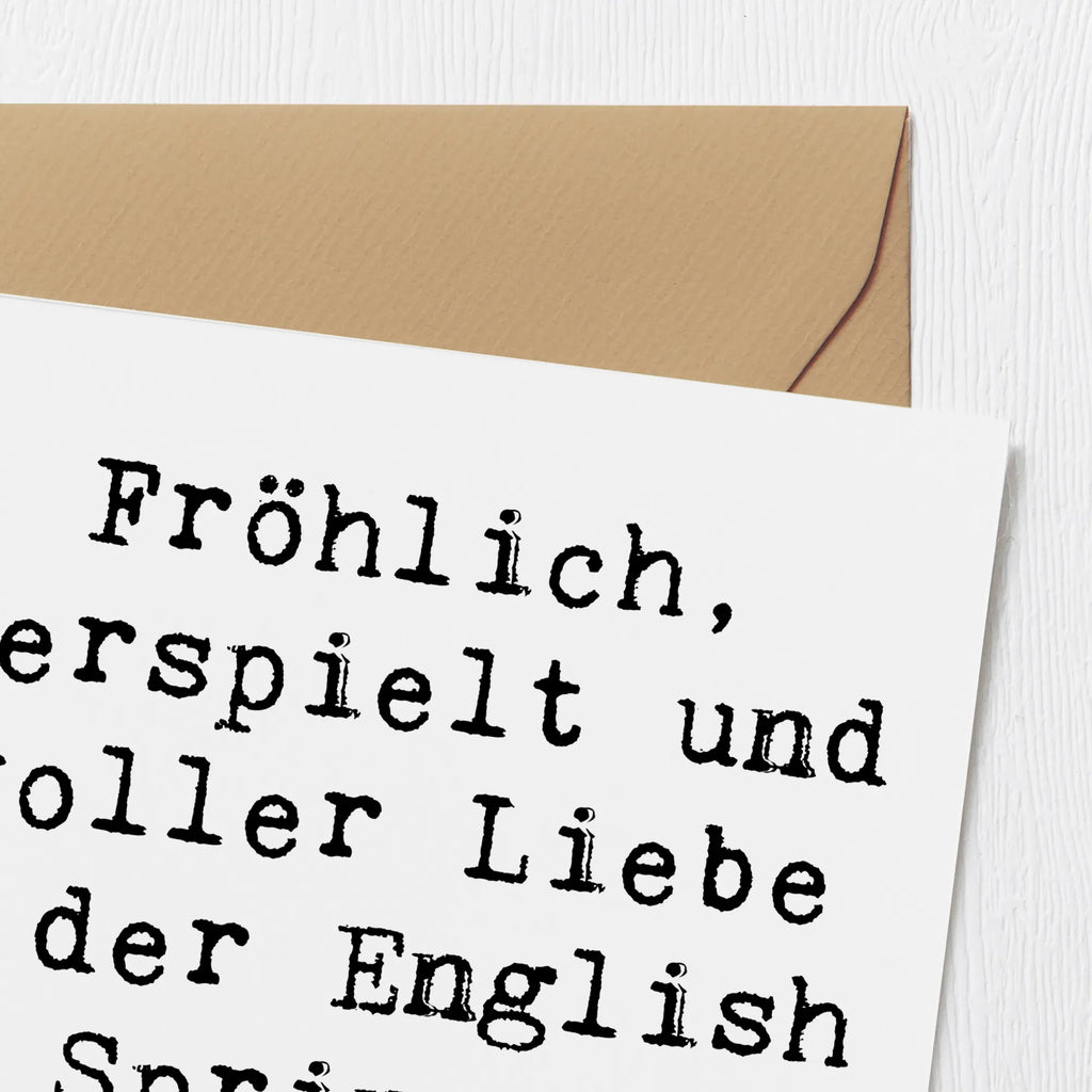 Deluxe Karte Spruch English Springer Spaniel Freude Glückwunschkarte, Grußkarte, Klappkarte, Hochwertige Klappkarte, Einladungskarte, Geburtstagskarte, Karte, Hochwertige Grußkarte, Hochzeitskarte, Hund, Hunderasse, Rassehund, Hundebesitzer, Geschenk, Tierfreund, Schenken, Welpe