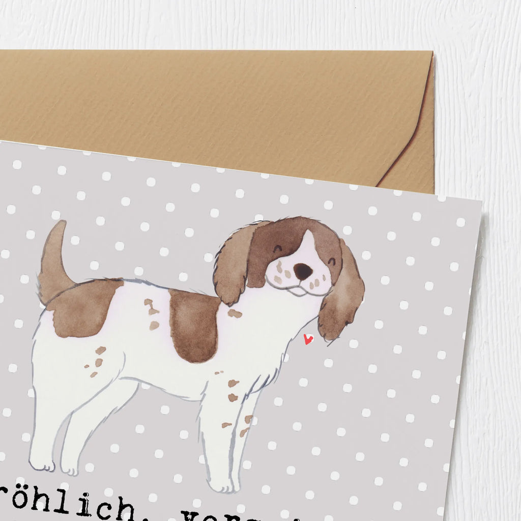 Deluxe Karte English Springer Spaniel Freude Karte, Grußkarte, Geburtstagskarte, Hochwertige Grußkarte, Einladungskarte, Hochwertige Klappkarte, Hochzeitskarte, Glückwunschkarte, Klappkarte, Hund, Hunderasse, Rassehund, Hundebesitzer, Geschenk, Tierfreund, Schenken, Welpe