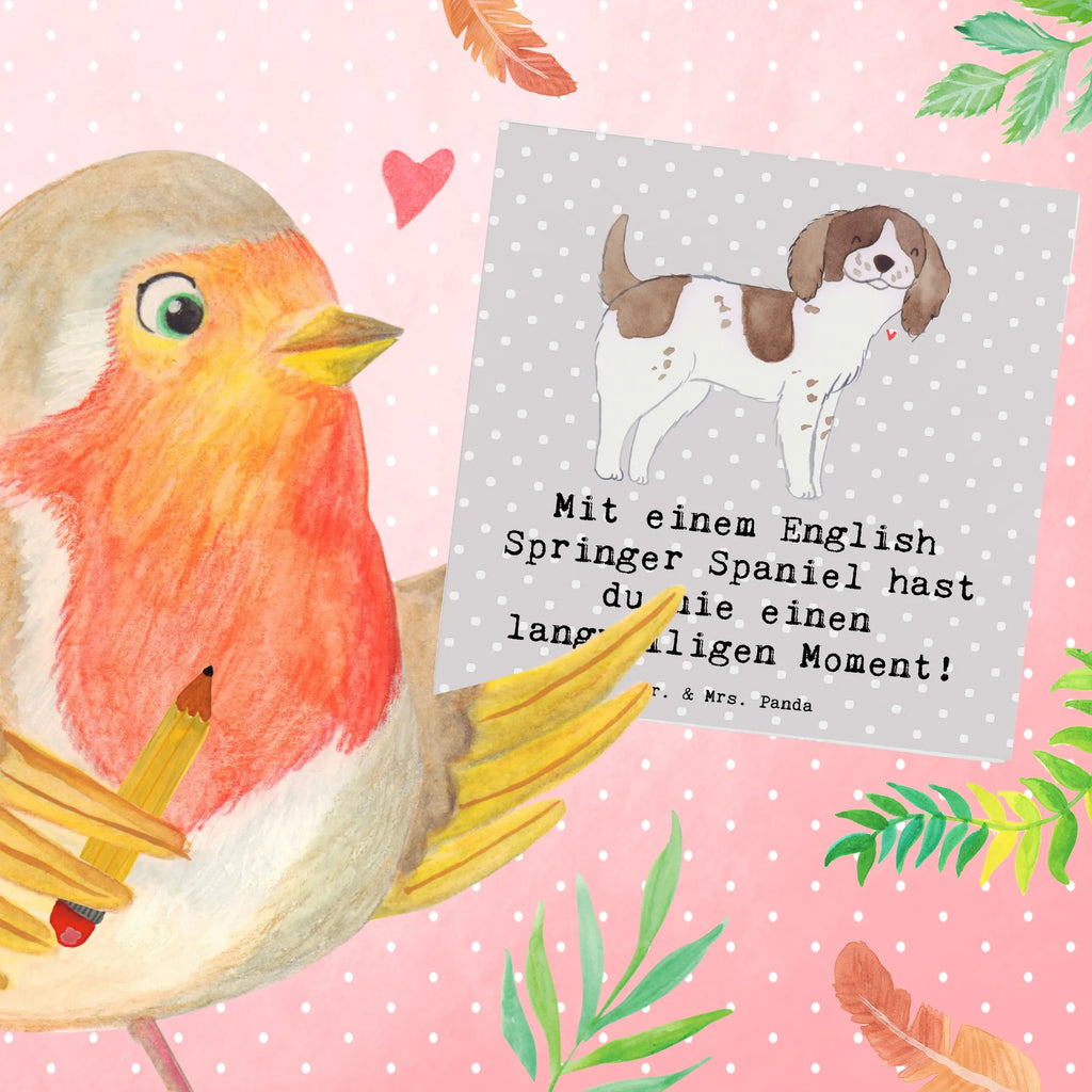 Deluxe Karte English Springer Spaniel Spaß Hochwertige Grußkarte, Hochwertige Klappkarte, Glückwunschkarte, Karte, Einladungskarte, Geburtstagskarte, Grußkarte, Hochzeitskarte, Klappkarte, Hund, Hunderasse, Rassehund, Hundebesitzer, Geschenk, Tierfreund, Schenken, Welpe