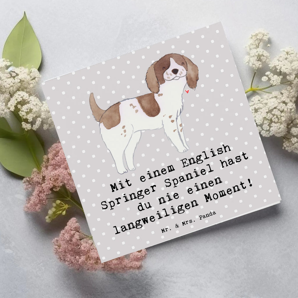 Deluxe Karte English Springer Spaniel Spaß Hochwertige Grußkarte, Hochwertige Klappkarte, Glückwunschkarte, Karte, Einladungskarte, Geburtstagskarte, Grußkarte, Hochzeitskarte, Klappkarte, Hund, Hunderasse, Rassehund, Hundebesitzer, Geschenk, Tierfreund, Schenken, Welpe