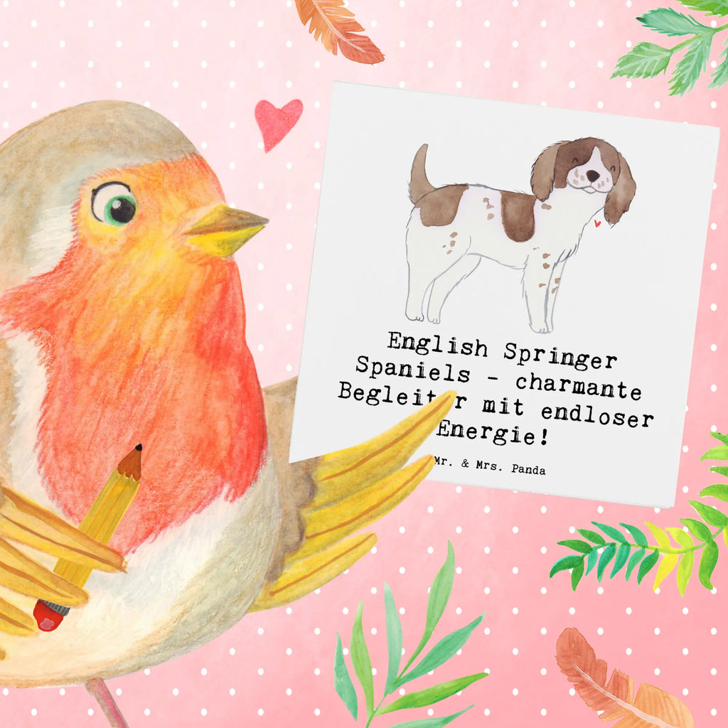 Deluxe Card English Springer Spaniels - charmante Begleiter mit endloser Energie! Klappkarte, Hochzeitskarte, Karte, Glückwunschkarte, Hochwertige Klappkarte, Einladungskarte, Geburtstagskarte, Hochwertige Grußkarte, Grußkarte, Hund, Hunderasse, Rassehund, Hundebesitzer, Geschenk, Tierfreund, Schenken, Welpe