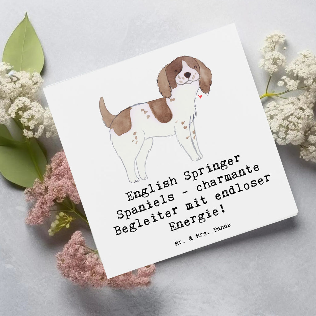 Deluxe Card English Springer Spaniels - charmante Begleiter mit endloser Energie! Klappkarte, Hochzeitskarte, Karte, Glückwunschkarte, Hochwertige Klappkarte, Einladungskarte, Geburtstagskarte, Hochwertige Grußkarte, Grußkarte, Hund, Hunderasse, Rassehund, Hundebesitzer, Geschenk, Tierfreund, Schenken, Welpe