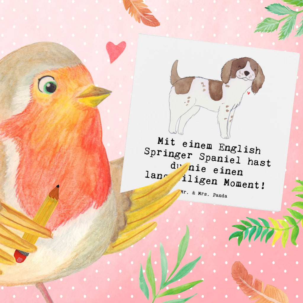 Deluxe Karte English Springer Spaniel Spaß Hochwertige Grußkarte, Hochwertige Klappkarte, Glückwunschkarte, Karte, Einladungskarte, Geburtstagskarte, Grußkarte, Hochzeitskarte, Klappkarte, Hund, Hunderasse, Rassehund, Hundebesitzer, Geschenk, Tierfreund, Schenken, Welpe