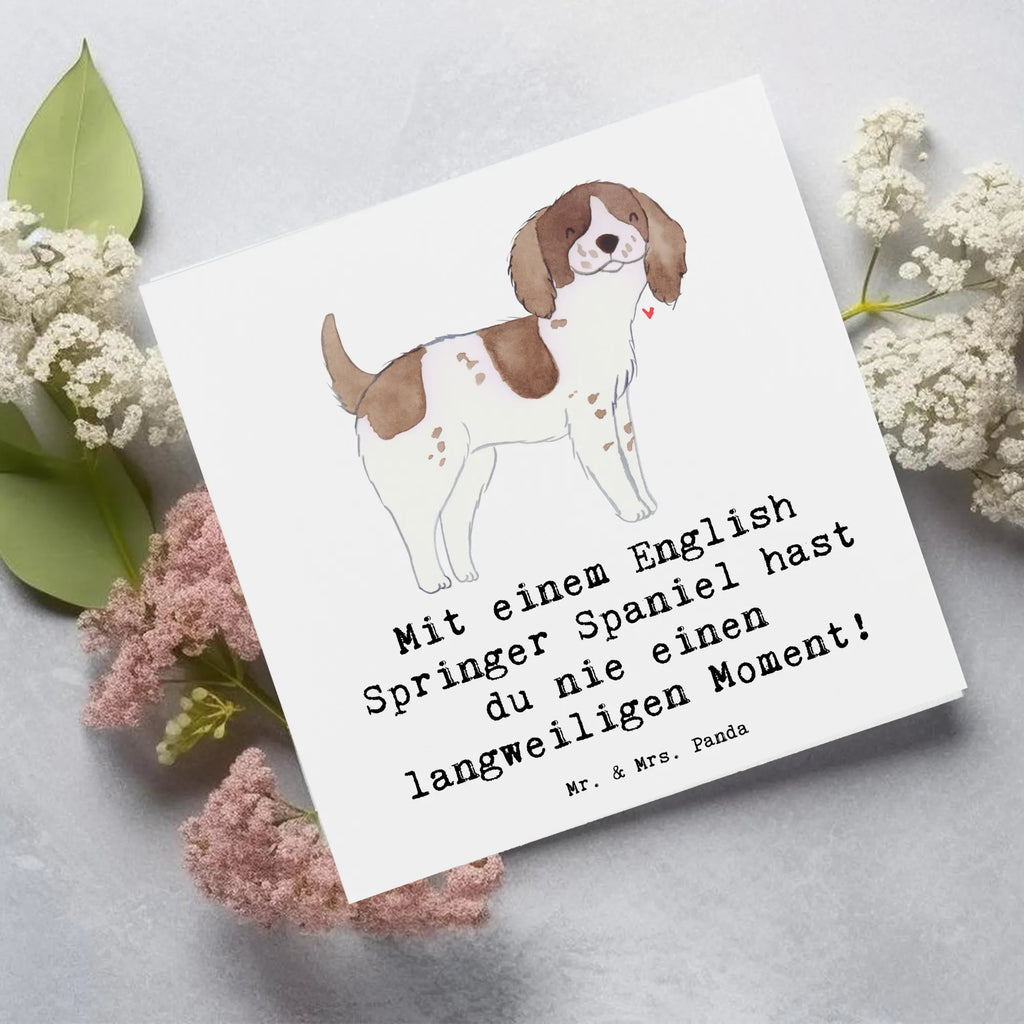 Deluxe Karte English Springer Spaniel Spaß Hochwertige Grußkarte, Hochwertige Klappkarte, Glückwunschkarte, Karte, Einladungskarte, Geburtstagskarte, Grußkarte, Hochzeitskarte, Klappkarte, Hund, Hunderasse, Rassehund, Hundebesitzer, Geschenk, Tierfreund, Schenken, Welpe