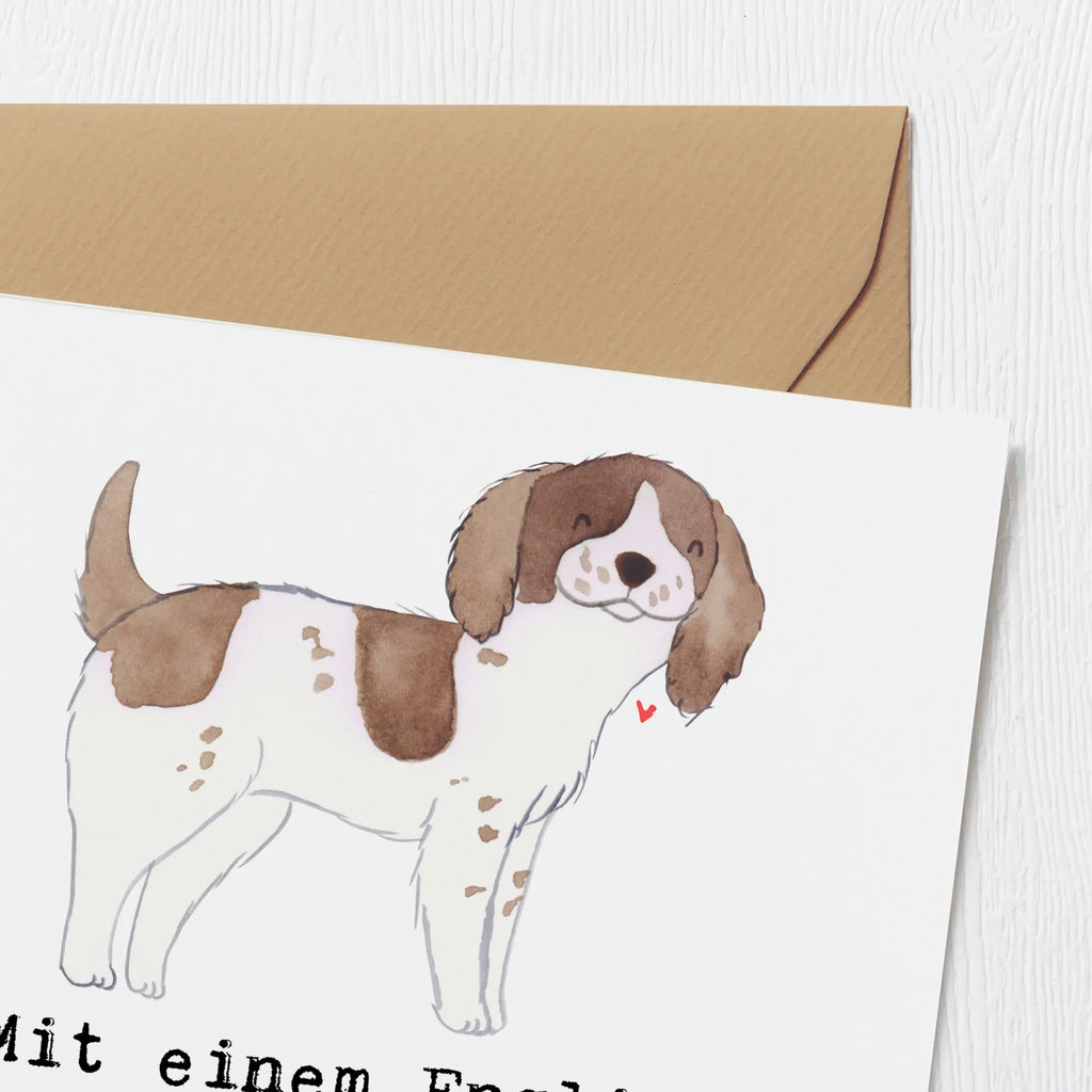 Deluxe Karte English Springer Spaniel Spaß Hochwertige Grußkarte, Hochwertige Klappkarte, Glückwunschkarte, Karte, Einladungskarte, Geburtstagskarte, Grußkarte, Hochzeitskarte, Klappkarte, Hund, Hunderasse, Rassehund, Hundebesitzer, Geschenk, Tierfreund, Schenken, Welpe