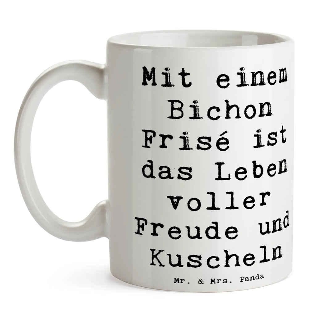 Tasse Spruch Bichon Frisé Freude Tasse mit Motiven, Bürotasse, Keramiktasse, Teetasse, Geschenktasse, Kaffeetasse, Porzellantasse, Tasse mit Zitaten, Tasse, Hund, Hunderasse, Rassehund, Hundebesitzer, Geschenk, Tierfreund, Schenken, Welpe
