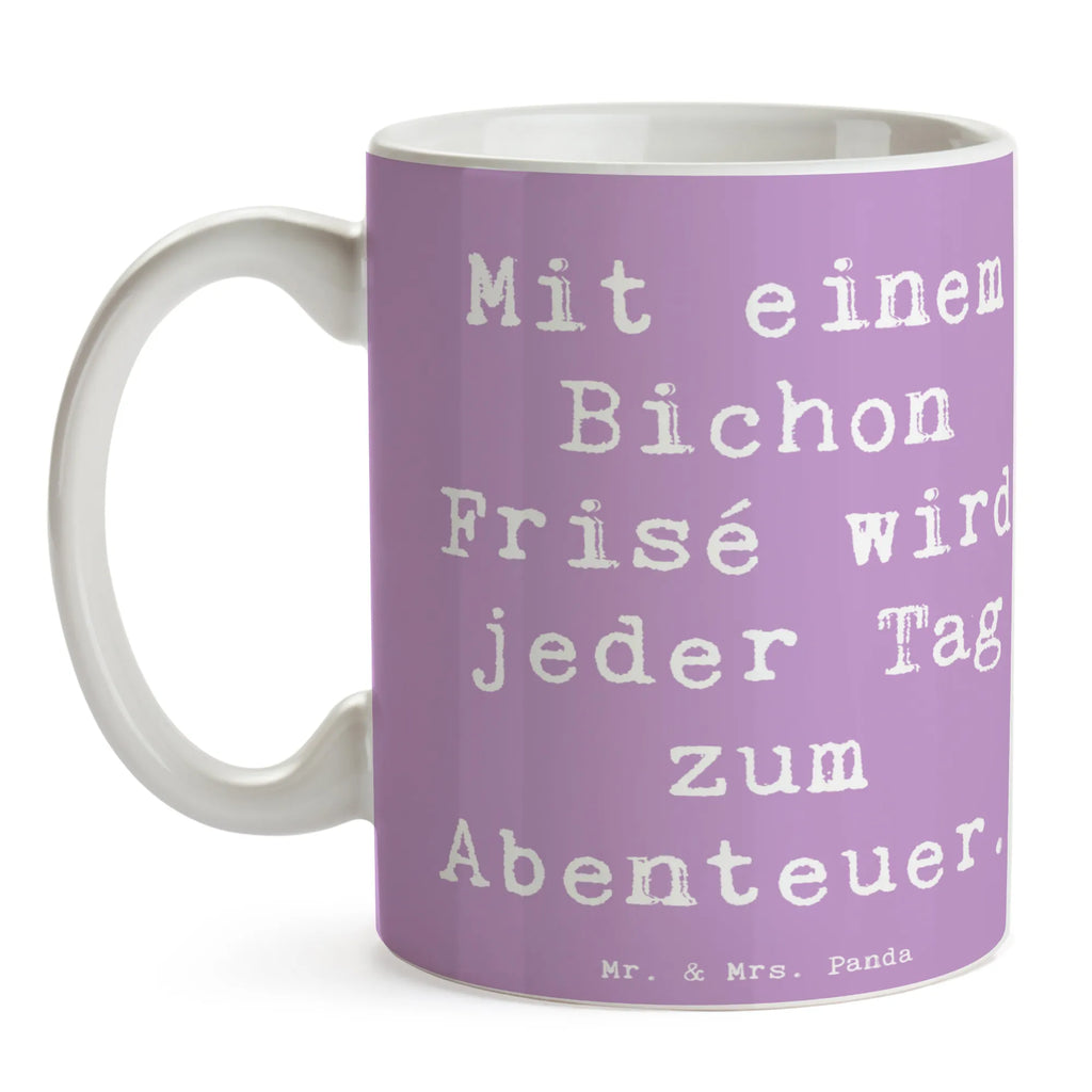 Tasse Spruch Mit einem Bichon Frisé wird jeder Tag zum Abenteuer. Teetasse, Bürotasse, Tasse mit Zitaten, Geschenktasse, Keramiktasse, Tasse, Kaffeetasse, Tasse mit Motiven, Porzellantasse, Hund, Hunderasse, Rassehund, Hundebesitzer, Geschenk, Tierfreund, Schenken, Welpe