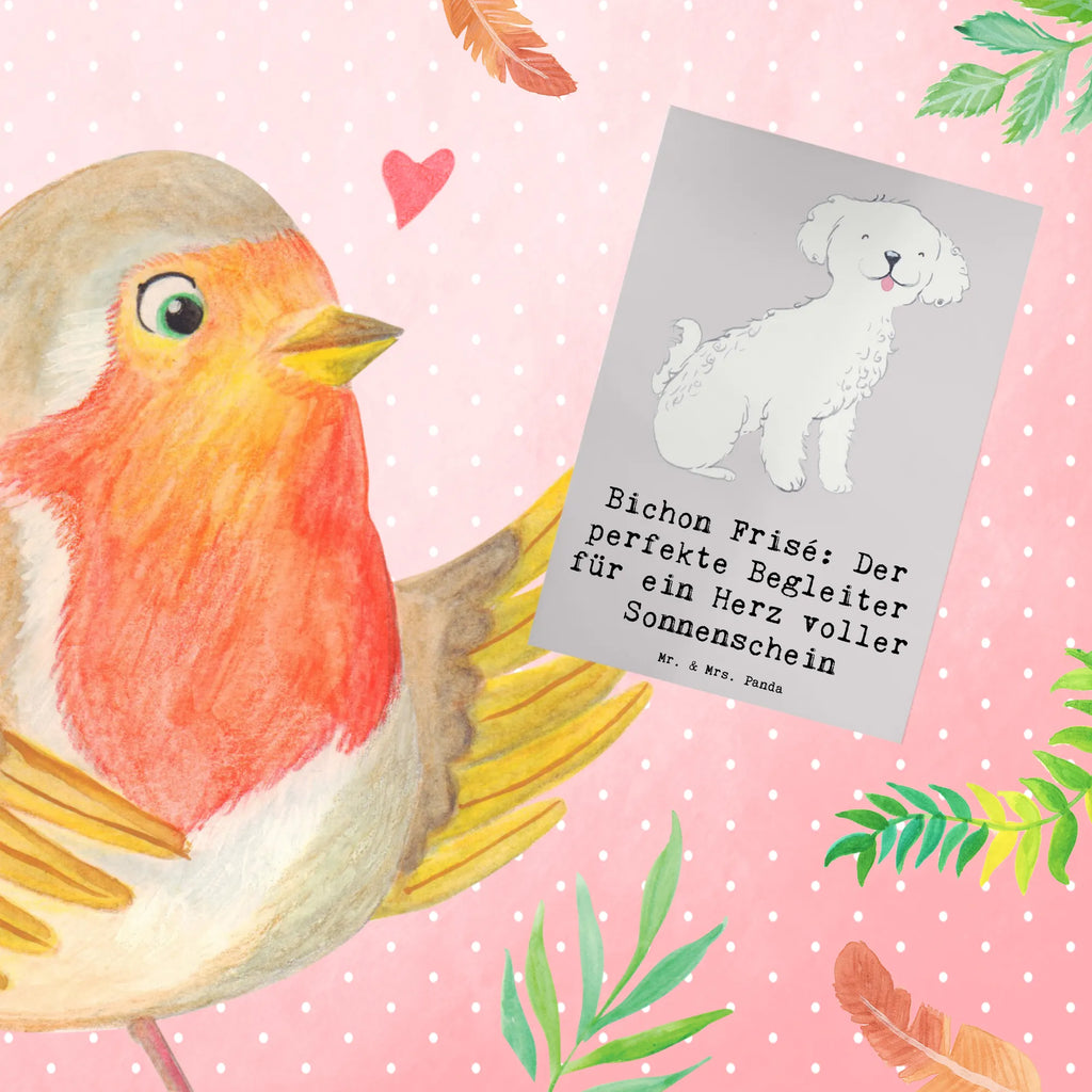 Grußkarte Bichon Frisé Freude Karte, Ansichtskarten, Einladungskarte, Grußkarte, Klappkarte, Glückwunschkarte, Geburtstagskarte, Hochzeitskarte, Hund, Hunderasse, Rassehund, Hundebesitzer, Geschenk, Tierfreund, Schenken, Welpe