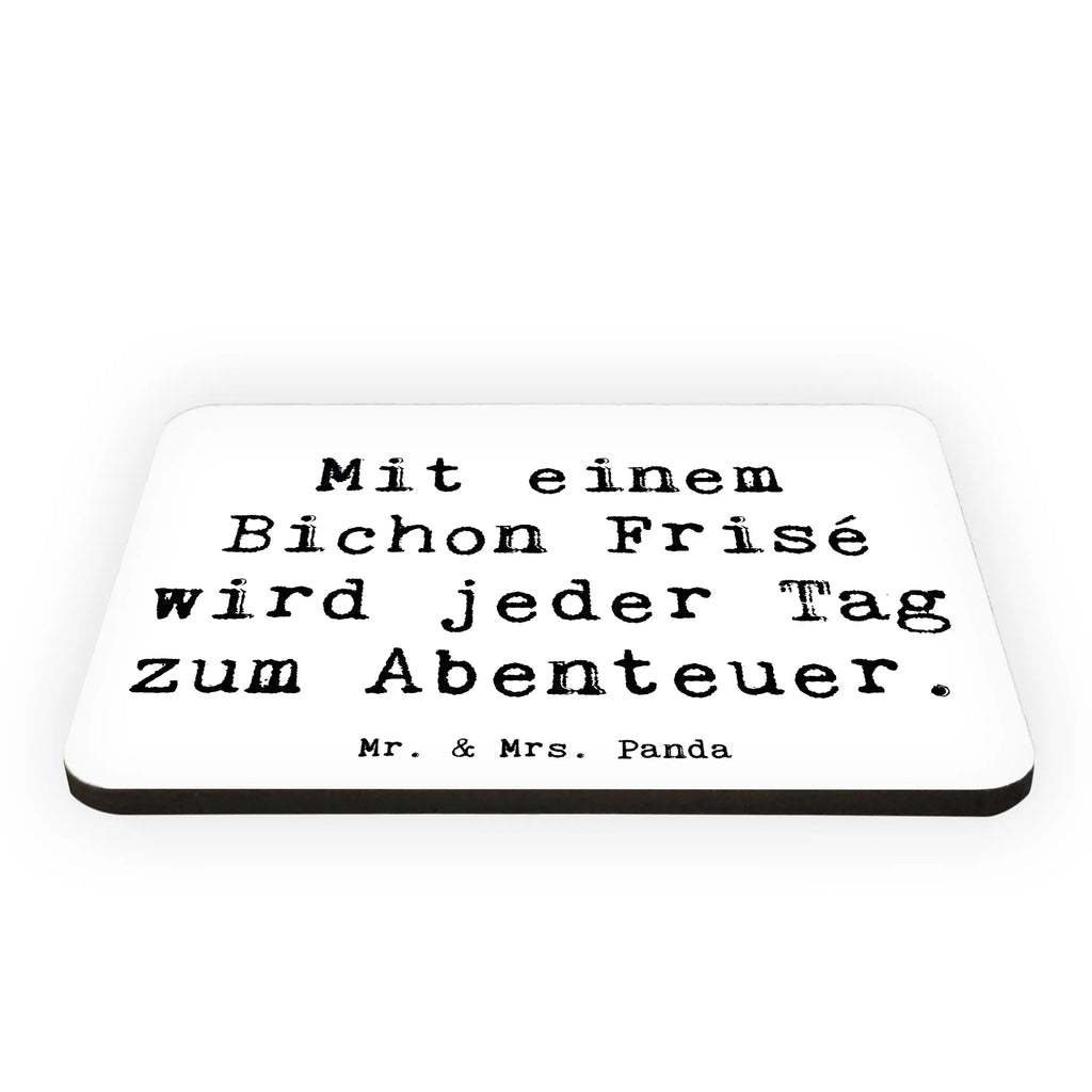 Magnet Spruch Mit einem Bichon Frisé wird jeder Tag zum Abenteuer. Motivmagnete, Dekomagnet, Whiteboard Magnet, Kühlschrankmagnet, Kühlschrank Dekoration, Pinnwandmagnet, Notiz Magnet, Souvenir Magnet, Hund, Hunderasse, Rassehund, Hundebesitzer, Geschenk, Tierfreund, Schenken, Welpe
