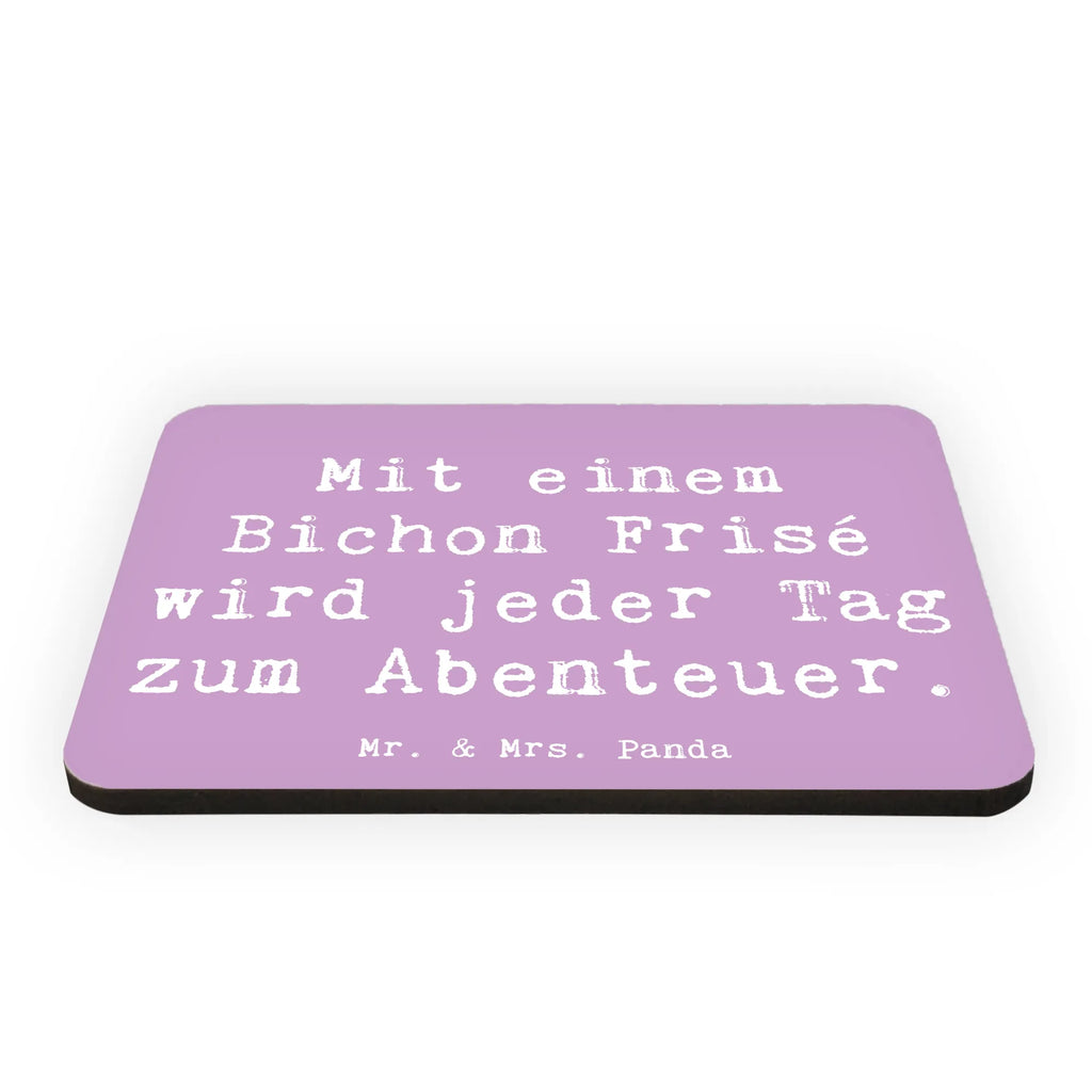 Magnet Spruch Mit einem Bichon Frisé wird jeder Tag zum Abenteuer. Motivmagnete, Dekomagnet, Whiteboard Magnet, Kühlschrankmagnet, Kühlschrank Dekoration, Pinnwandmagnet, Notiz Magnet, Souvenir Magnet, Hund, Hunderasse, Rassehund, Hundebesitzer, Geschenk, Tierfreund, Schenken, Welpe