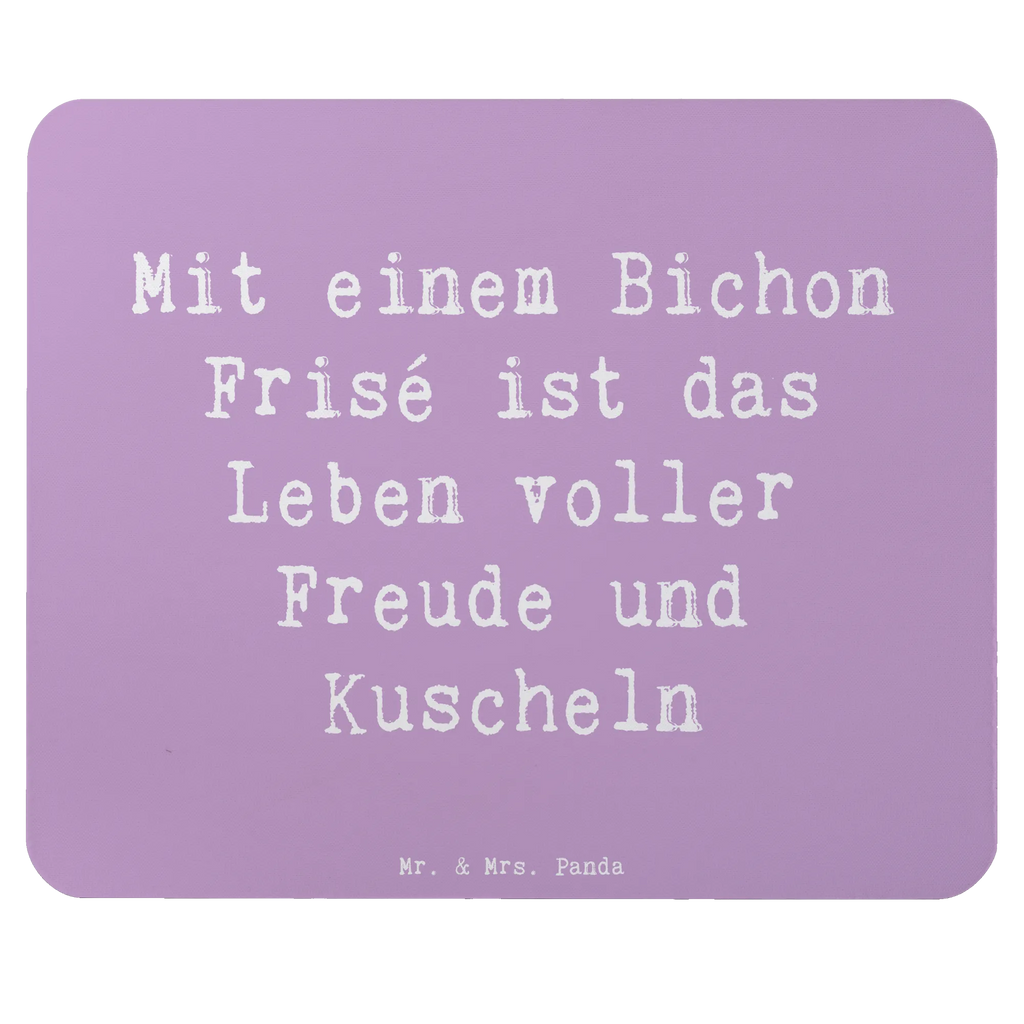 Mouse mat Saying Mit einem Bichon Frisé ist das Leben voller Freude und Kuscheln Mauspad, Mausunterlage, Computer zubehör, Designer Mauspad, PC Zubehör, Mauspad Büro, Einzigartiges Mauspad, Büroausstattung, Arbeitszimmer, Mousepad, Hund, Hunderasse, Rassehund, Hundebesitzer, Geschenk, Tierfreund, Schenken, Welpe