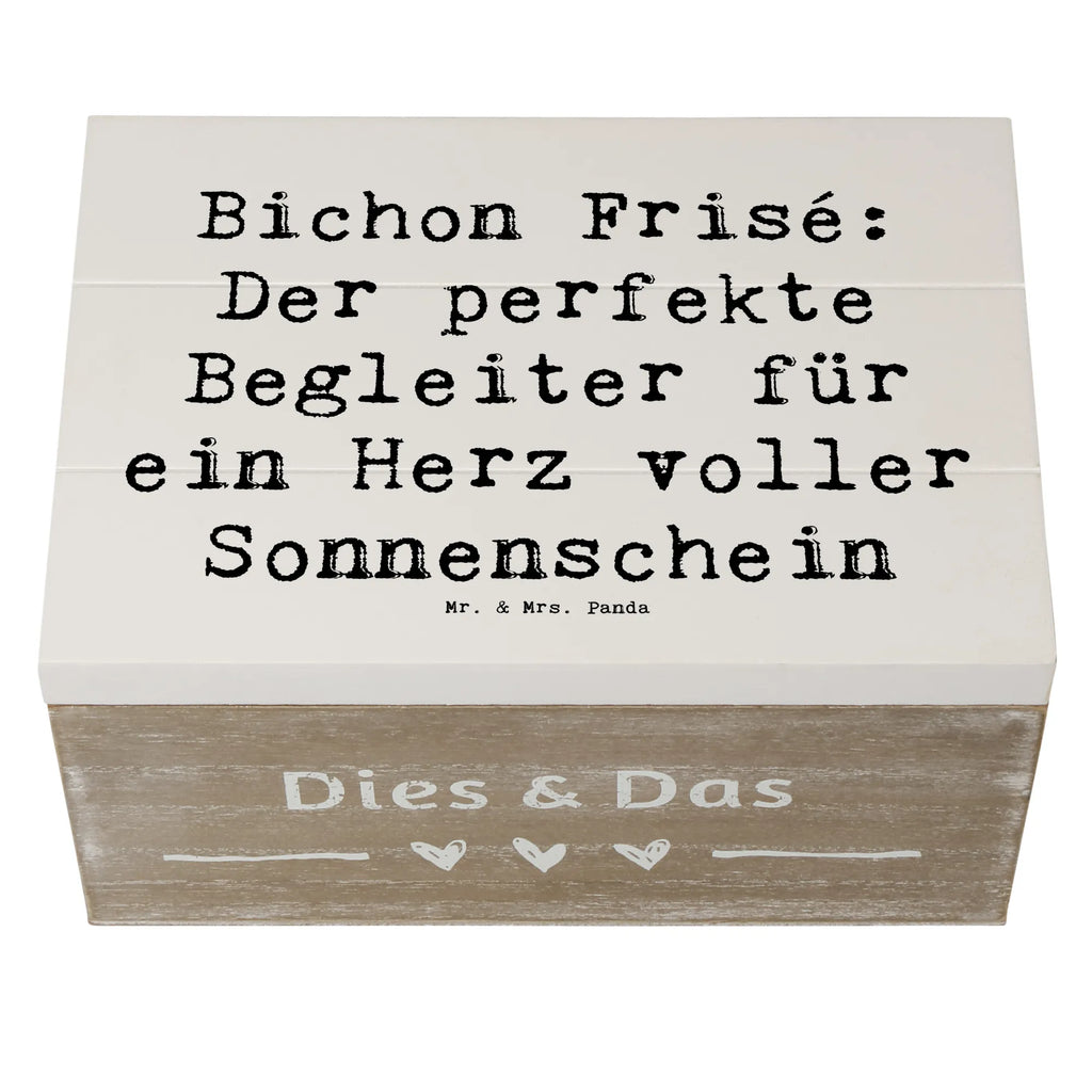 Wooden chest Saying Bichon Frisé: Der perfekte Begleiter für ein Herz voller Sonnenschein Truhe, Erinnerungsbox, Holzkiste, Schatulle, Geschenkdose, Kiste, Erinnerungskiste, Geschenkbox, XXL, Dekokiste, Aufbewahrungsbox, Schatzkiste, Hund, Hunderasse, Rassehund, Hundebesitzer, Geschenk, Tierfreund, Schenken, Welpe