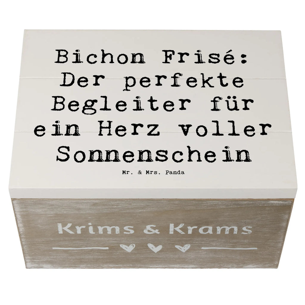 Wooden chest Saying Bichon Frisé: Der perfekte Begleiter für ein Herz voller Sonnenschein Truhe, Erinnerungsbox, Holzkiste, Schatulle, Geschenkdose, Kiste, Erinnerungskiste, Geschenkbox, XXL, Dekokiste, Aufbewahrungsbox, Schatzkiste, Hund, Hunderasse, Rassehund, Hundebesitzer, Geschenk, Tierfreund, Schenken, Welpe