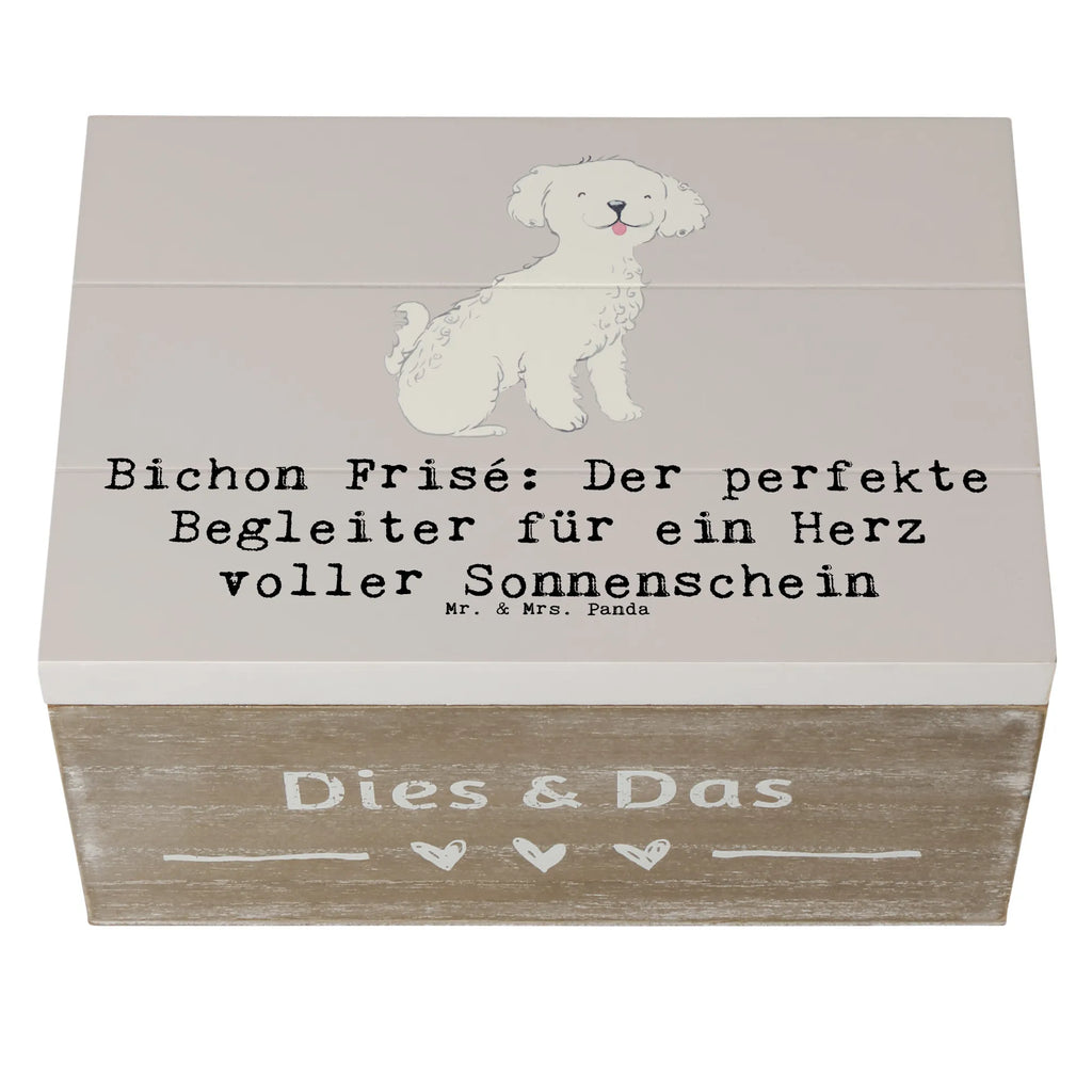 Holzkiste Bichon Frisé Freude Schatulle, Schatzkiste, Dekokiste, Kiste, Geschenkdose, Erinnerungsbox, XXL, Aufbewahrungsbox, Erinnerungskiste, Geschenkbox, Truhe, Holzkiste, Hund, Hunderasse, Rassehund, Hundebesitzer, Geschenk, Tierfreund, Schenken, Welpe