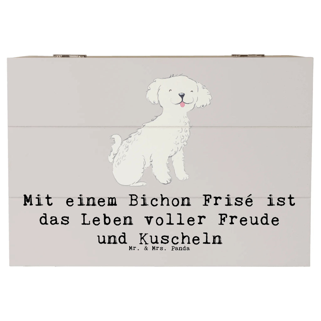 Holzkiste Bichon Frisé Freude Aufbewahrungsbox, Kiste, Truhe, Geschenkbox, XXL, Schatzkiste, Schatulle, Geschenkdose, Dekokiste, Holzkiste, Erinnerungsbox, Erinnerungskiste, Hund, Hunderasse, Rassehund, Hundebesitzer, Geschenk, Tierfreund, Schenken, Welpe