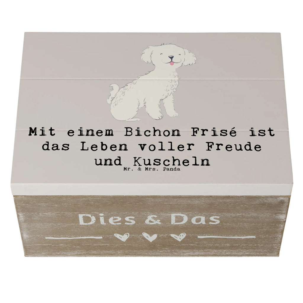 Holzkiste Bichon Frisé Freude Aufbewahrungsbox, Kiste, Truhe, Geschenkbox, XXL, Schatzkiste, Schatulle, Geschenkdose, Dekokiste, Holzkiste, Erinnerungsbox, Erinnerungskiste, Hund, Hunderasse, Rassehund, Hundebesitzer, Geschenk, Tierfreund, Schenken, Welpe